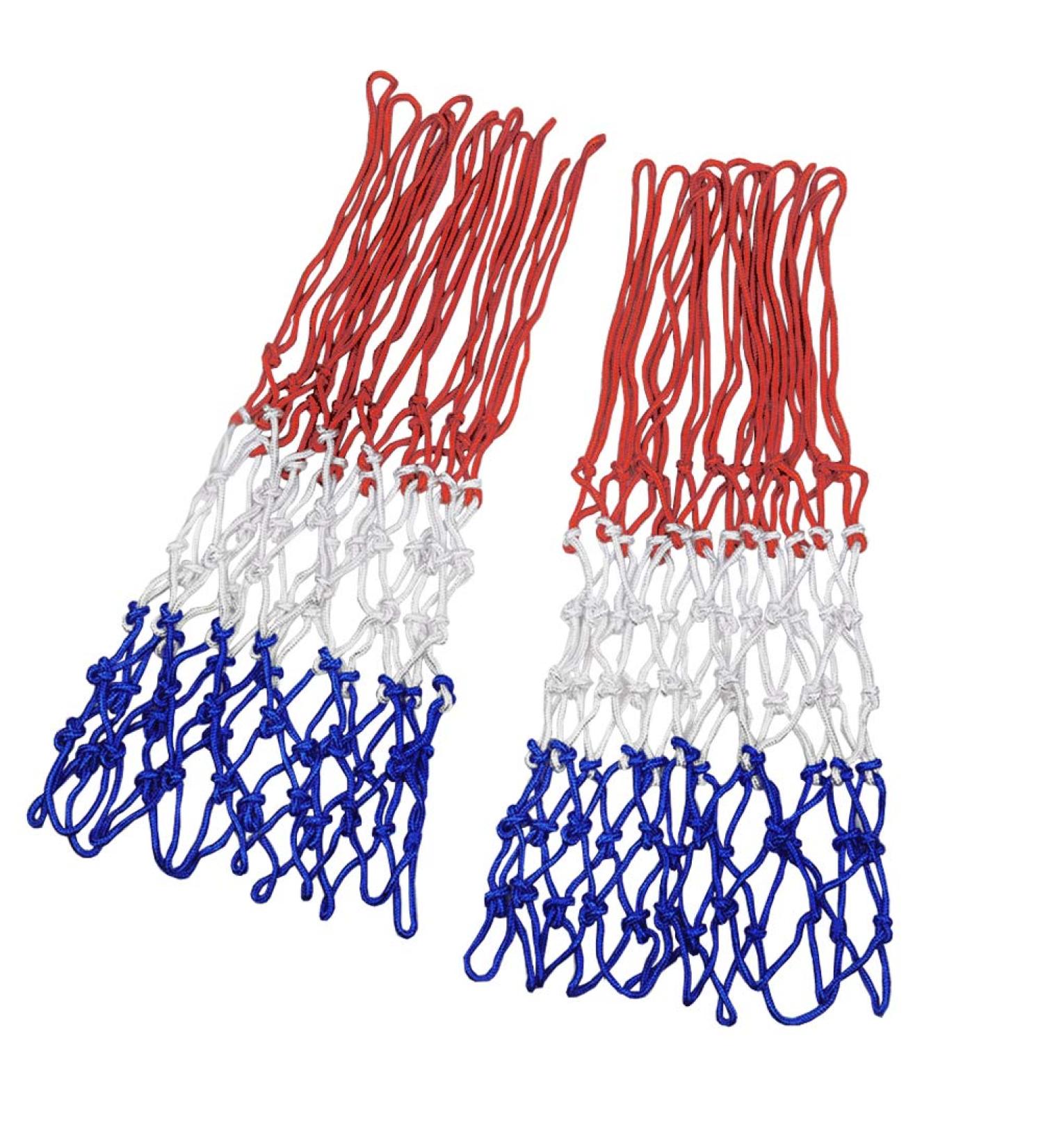 DOURR Basketball Net Replacement 2 PCS All-Weather Heavy Duty Indoor/Outdoor (12 Loops) Red+White+Blue - Buy Online on GoSupps.com