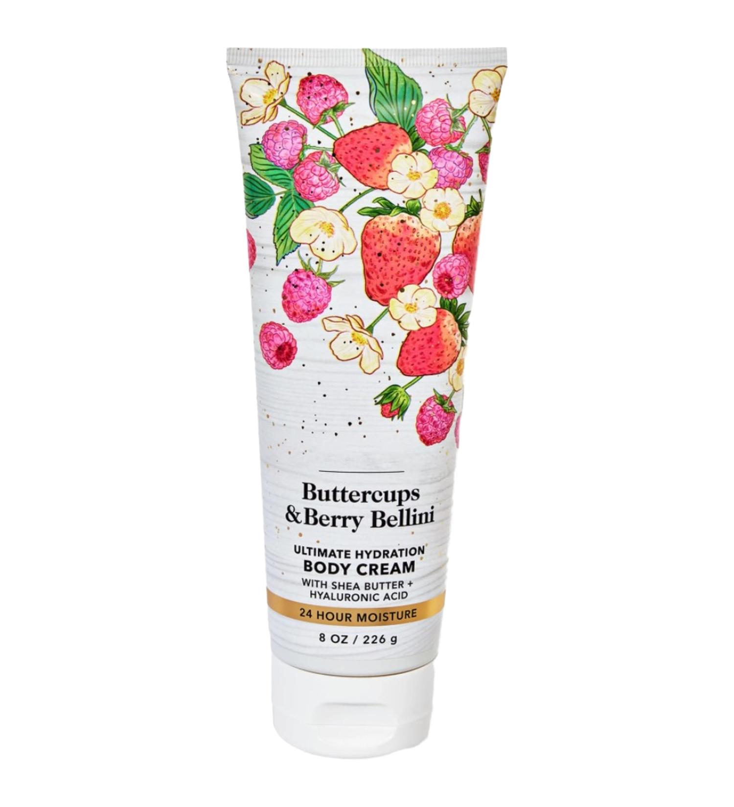 Bath and Body Buttercups & Berry Bellini Ultimate Hydration Body Cream | 8 Oz