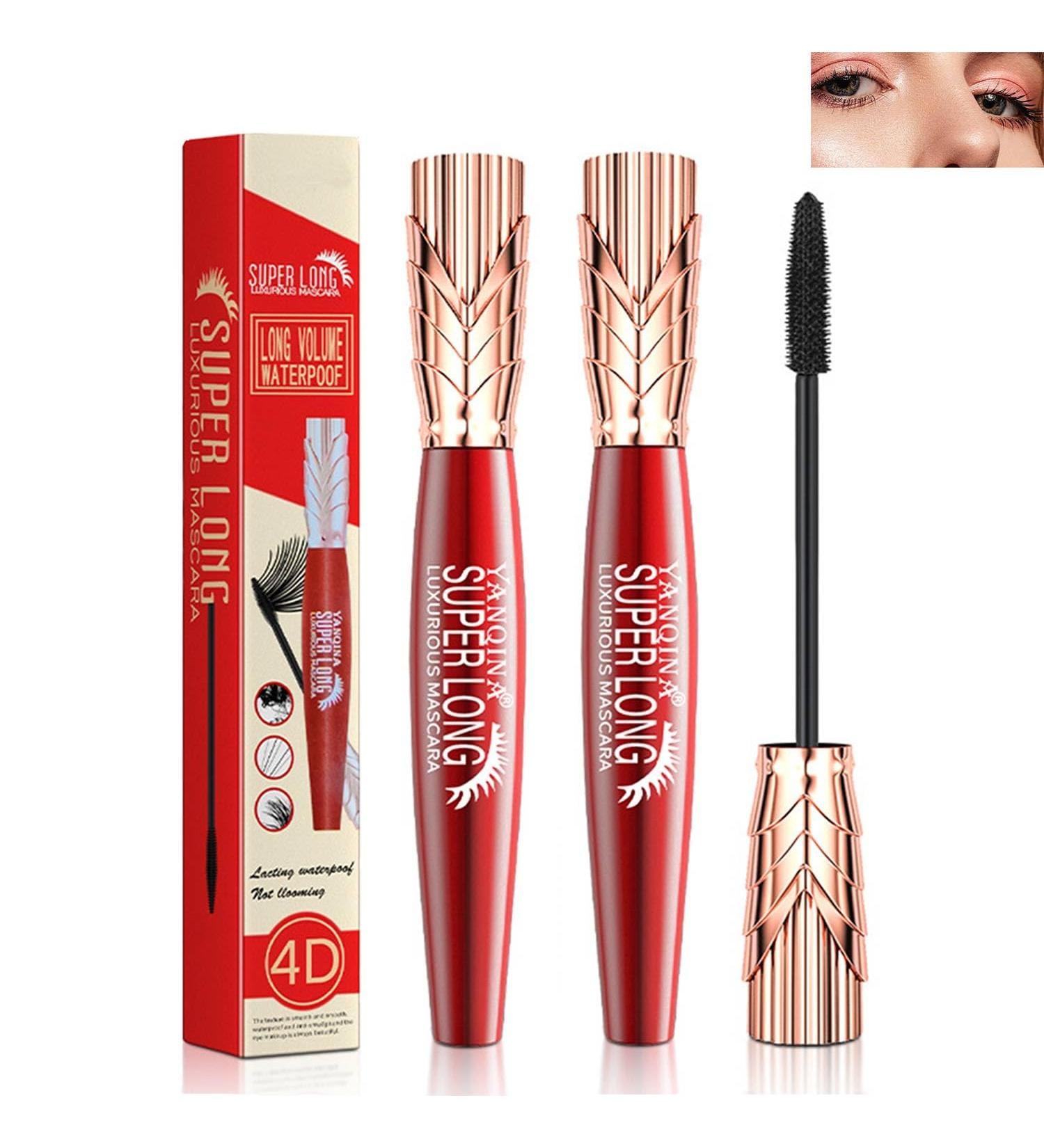 Yanqina Super Long Mascara 4d Waterproof and Sweat Proof Mascara Super Long Luxurious Mascara Stereo Lengthening Mascara Yanquina Drying and Not Sticky Mascara for Women 2pc - Buy Online on GoSupps.com