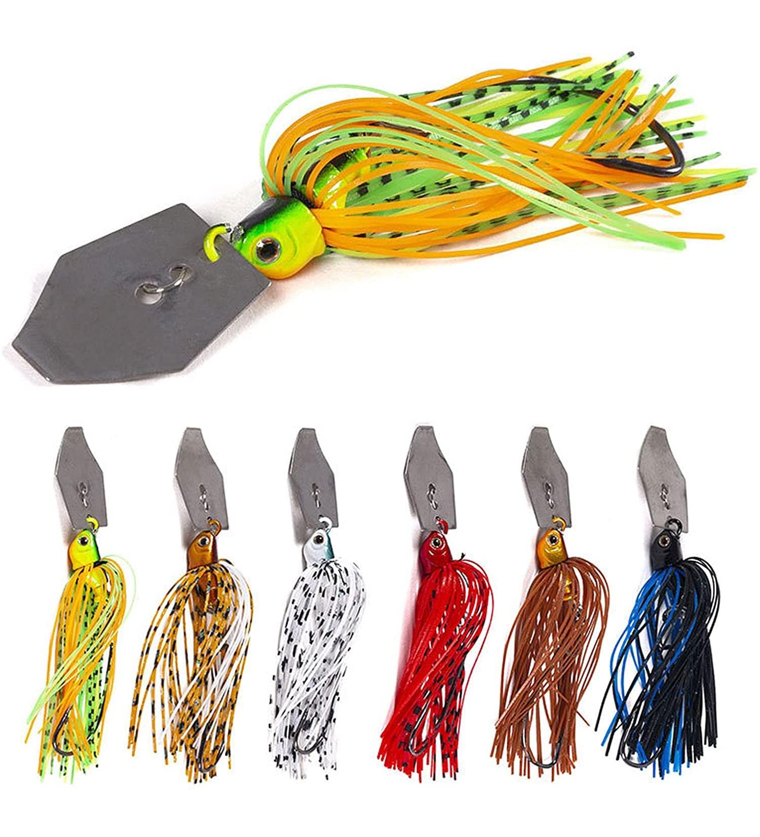 Art Bait Set - Silicone Skirts Fishing Blinker Jig Spinner Set for Trout Perch Pike - 6 Piece Crankbait & Spinbait Fishing Bait - Buy Online on GoSupps.com