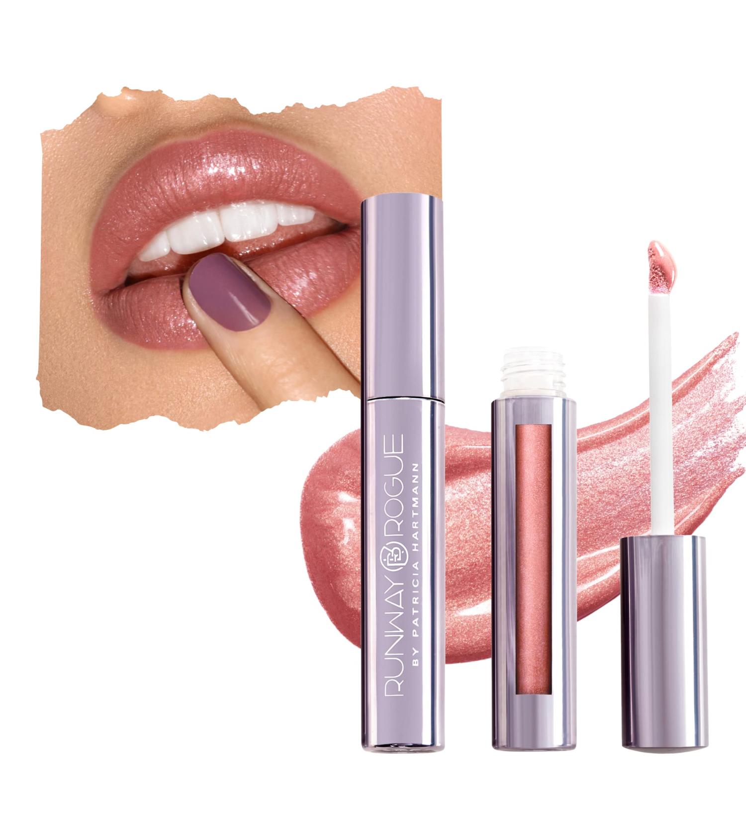 Runway Rogue LuxGloss High-Pigment Shimmer Rose-Pink Lip Gloss - Strike a Pose 1 Fl Oz - Buy Online on GoSupps.com