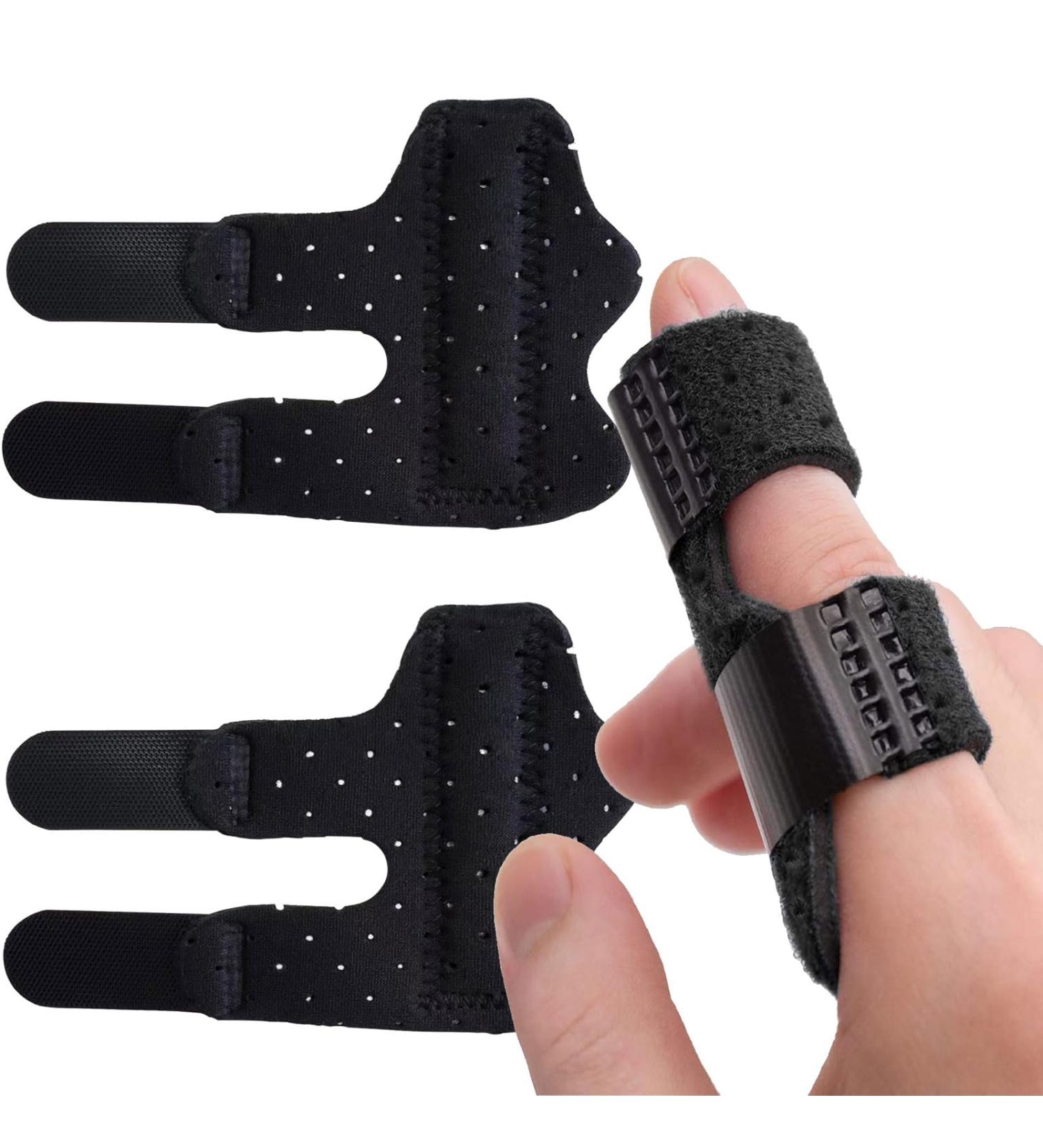 Trigger Finger Splints & Finger Brace for Arthritis Pain - Breathable Black Immobilization for Sports Injuries (Adult - Buy Online on GoSupps.com