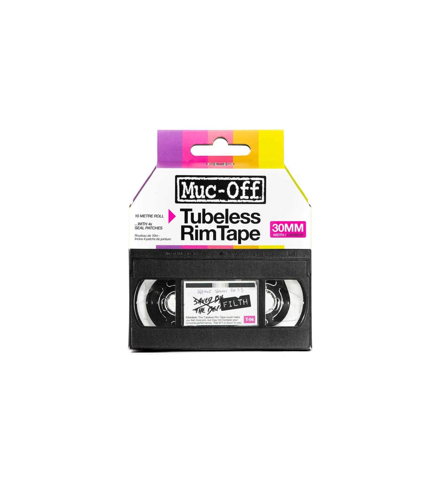 Muc-Off 30mm Tubeless Rim Tape - Adhesive Tire Liner for MTB/Road/Gravel Bikes - 10m Roll - Tubeless Kit - Buy Online on GoSupps.com