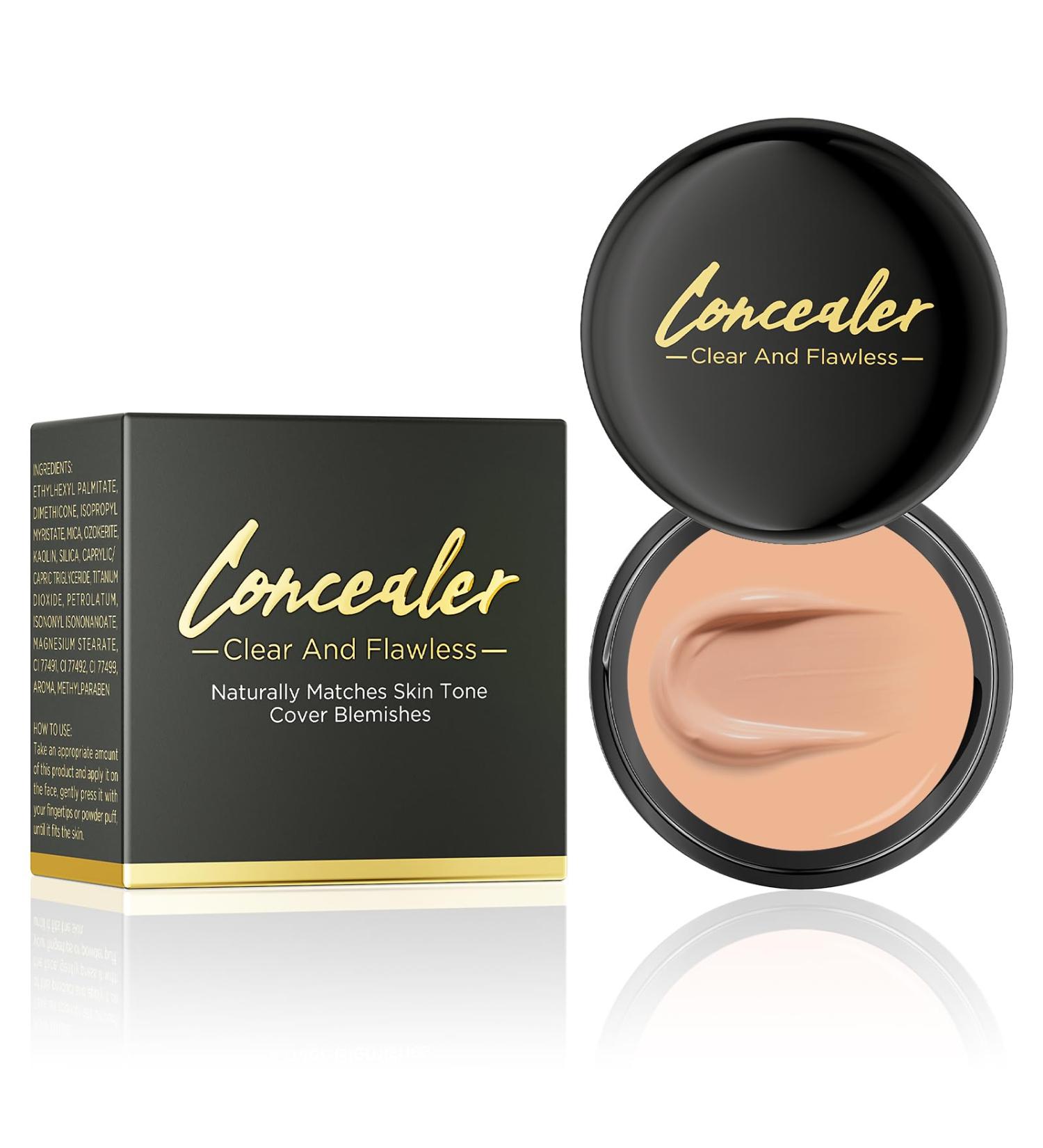 Qilnyeh Concealer Water Resistant Covers Freckles Dark Circles and Acne Scars Long Lasting Acne Concealer Flawless Foundation Makeup Dark Skin - Buy Online on GoSupps.com