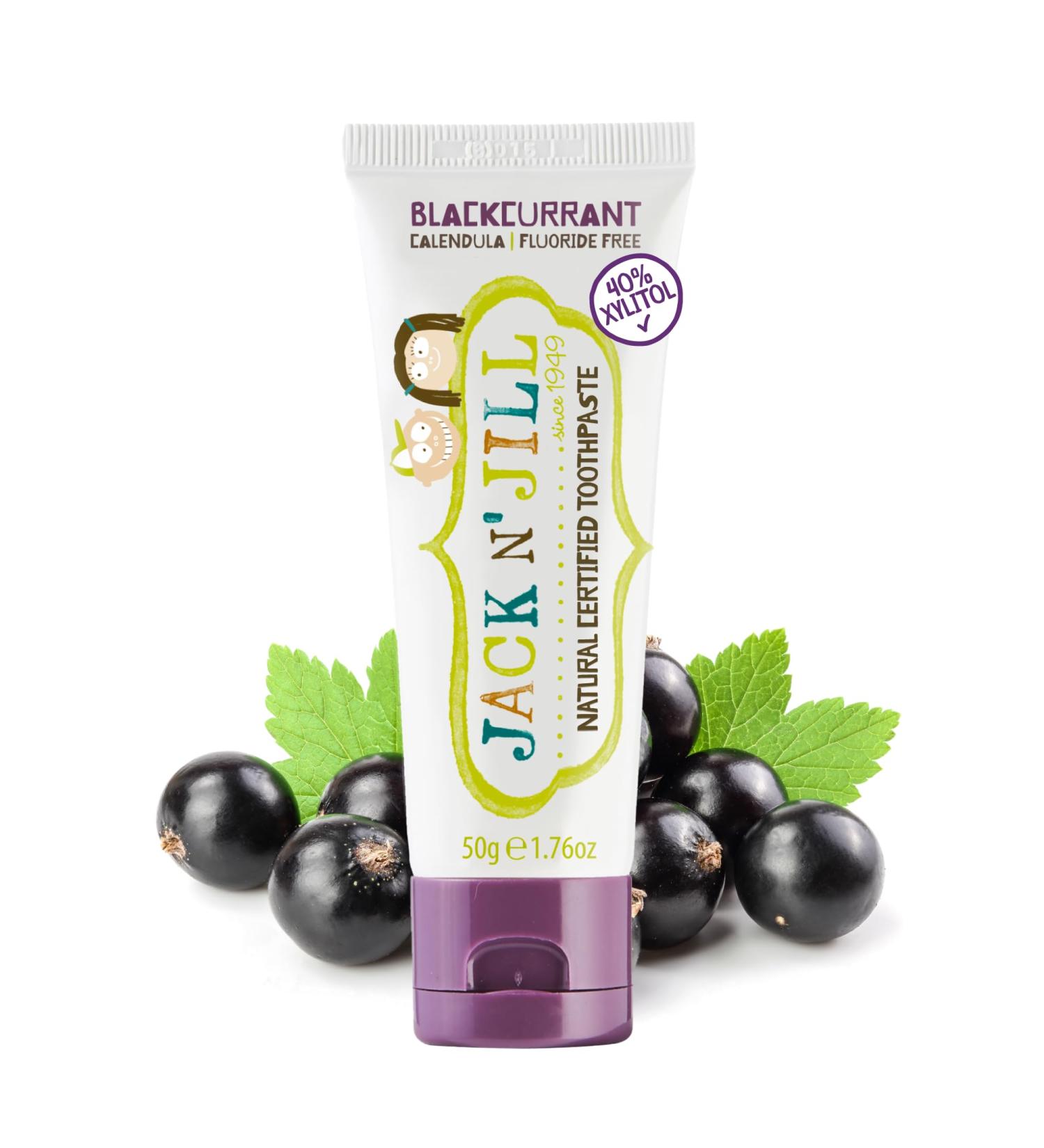 Jack N' Jill Kids Natural Blackcurrant Toothpaste - Soothes Gums, Fights Decay - 50g (Pack of 1) - Buy Online on GoSupps.com