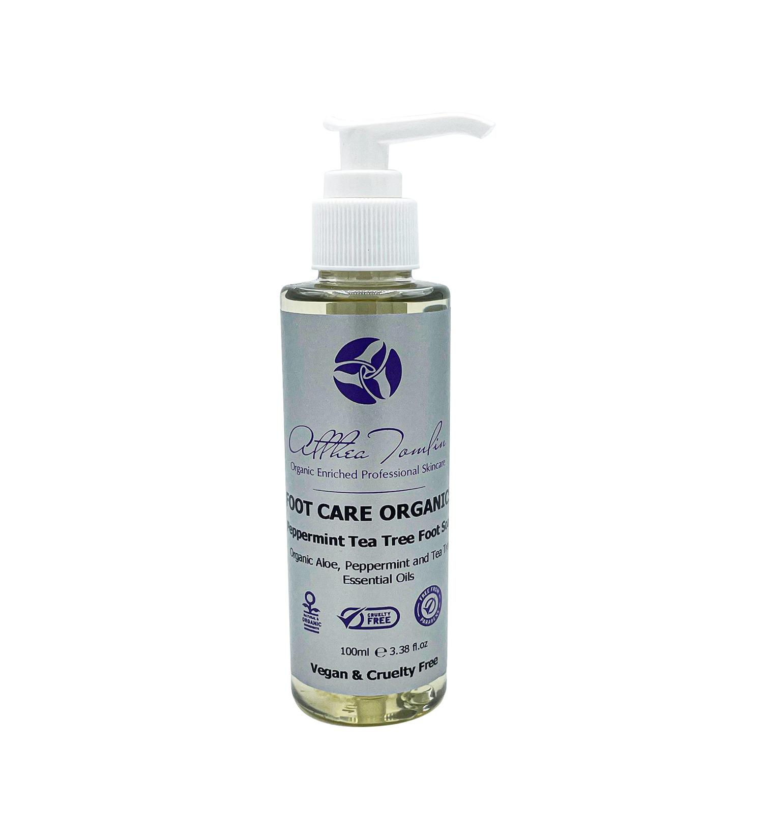 Organic Peppermint Foot Soak for Dry, Cracked Heels - Vegan Formula with Foaming Action & Lockable Pump - Buy Online on GoSupps.com