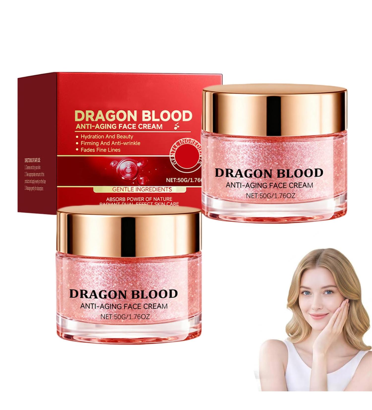 Dragon Blood Cream, Retinol Dragon Blood Face Cream, Anti-Wrinkle Firming Moisturizer for Women, Deep Hydration & Radiant Skin (2PC) - Buy Online on GoSupps.com