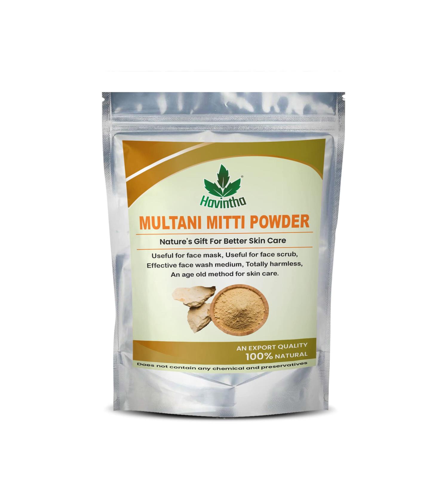 Havintha Natural Multani Mitti Powder - Earth Natural Fuller (227g) | Pure Beauty & Skincare Essential - Buy Online on GoSupps.com