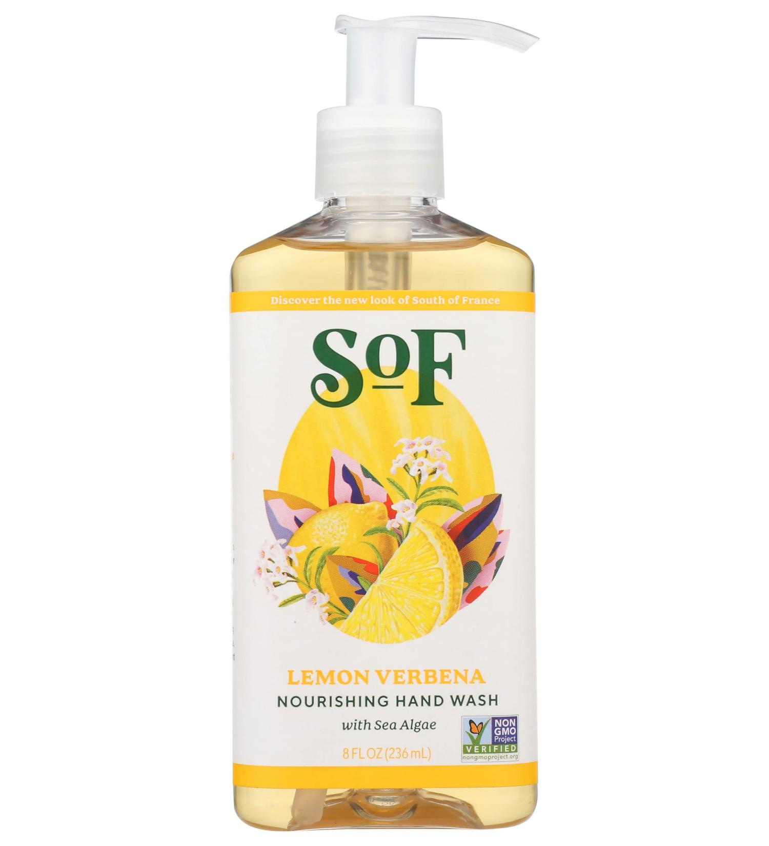 South of France Soothing Lemon Verbena Hand Wash Gluten Free Cruelty Free 8 Ounce (Pack of 3)
