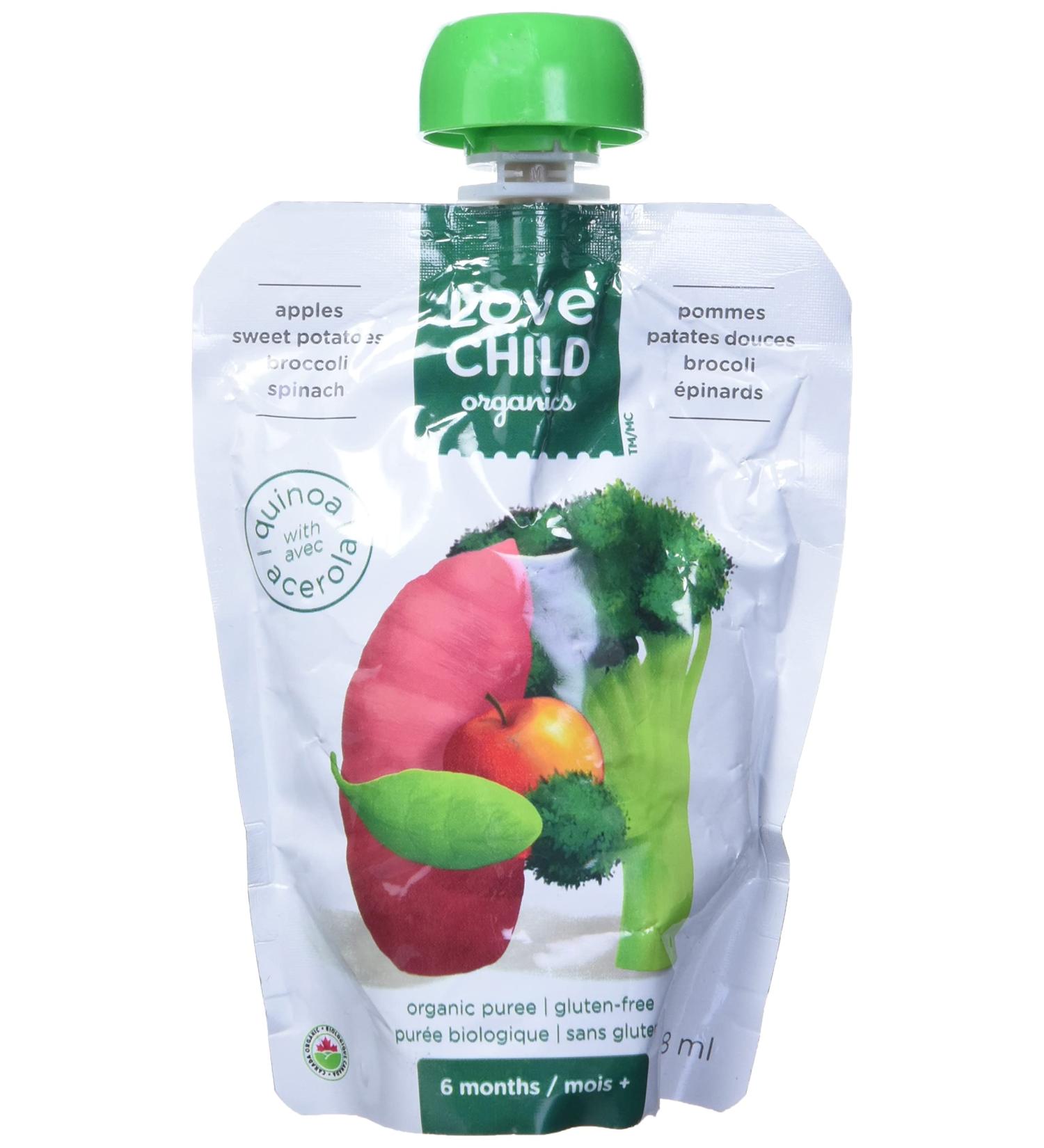 Love Child Organics Apples Sweet Potatoes Broccoli + Spinach Puree - 128 ml - Buy Online on GoSupps.com