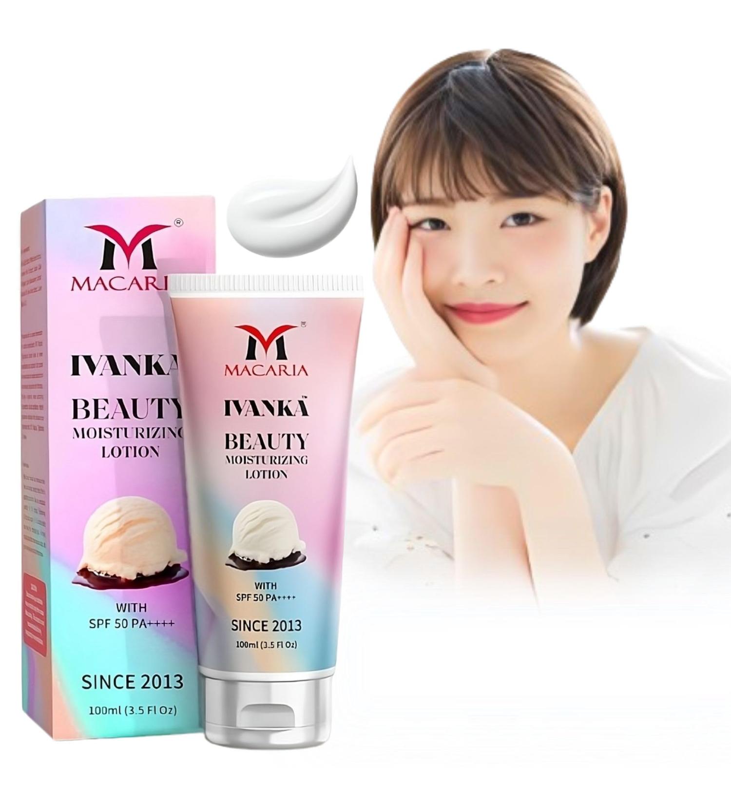 MACARIA Ivanka Beauty Skin Brightening & Lightening Body lotion Broad Spectrum SPF 50 Facial Sunscreen for Oily Skin Oil- Fragrance- & Oxybenzone-Free Water Resistant Sunscreen - Buy Online on GoSupps.com
