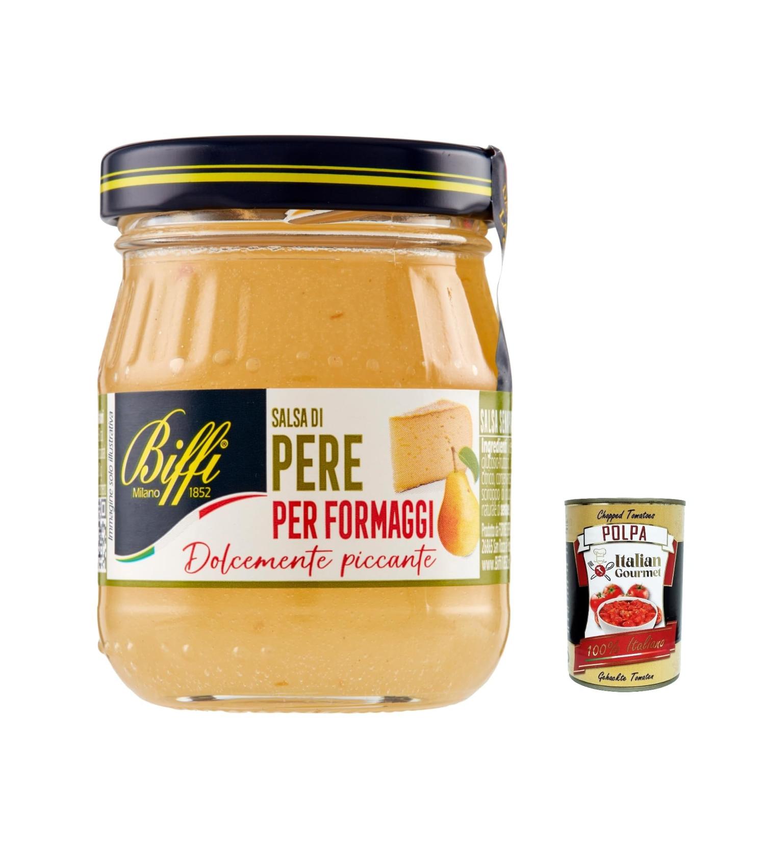  Italian Gourmet E.R. Biffi Pear Sauce for Cheese poires sauce moutarde pour fromage 100 g + polpa italien gourmet 400 g - Buy Online on GoSupps.com