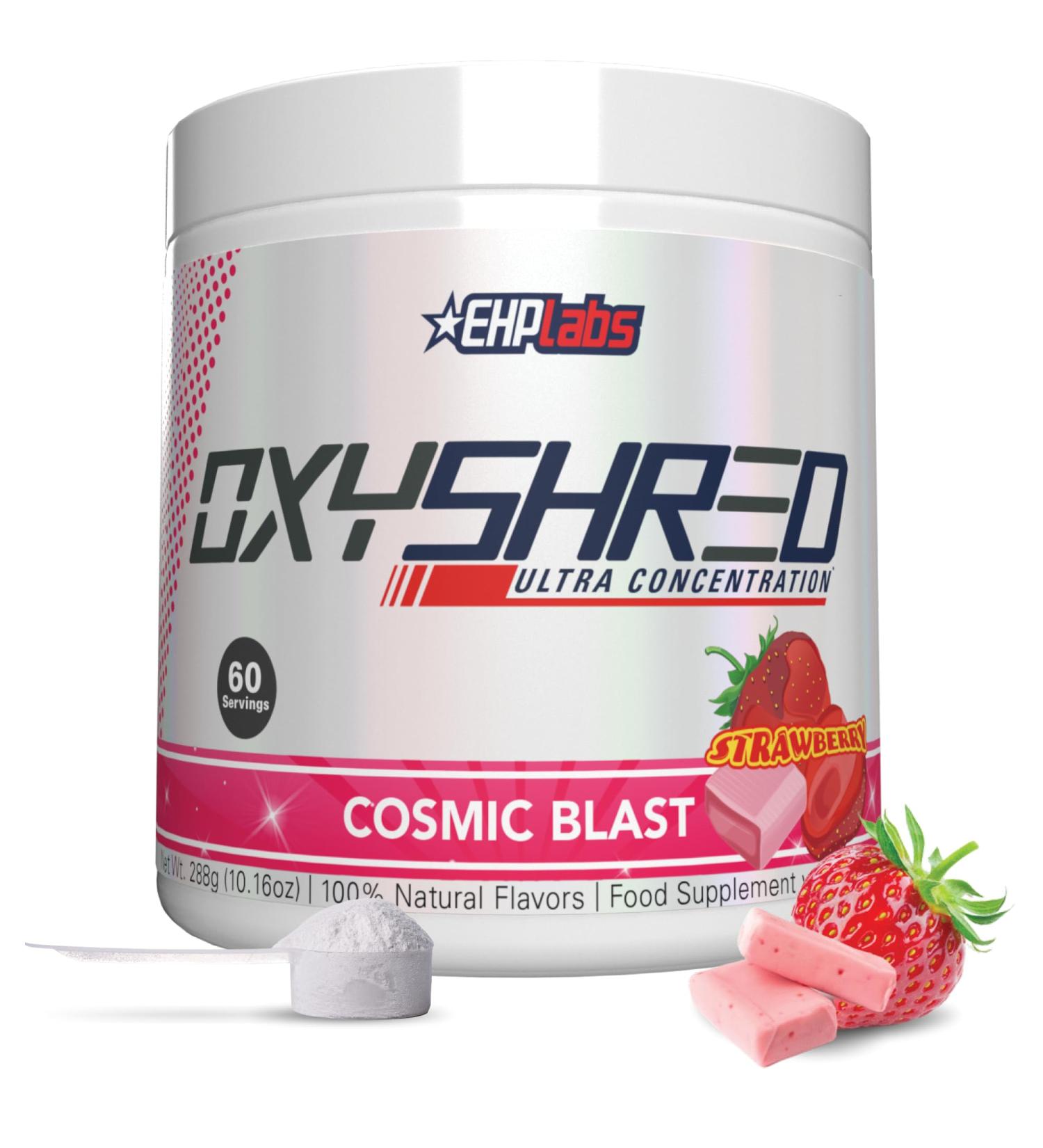 EHPlabs OxyShred Thermogenic Pre Workout Powder & Shredding Supplement - Clinically Proven Pre Workout Powder with L Glutamine & Acetyl L Carnitine Energy Boost Drink - Cosmic Blast 60 Servings - Buy Online on GoSupps.com