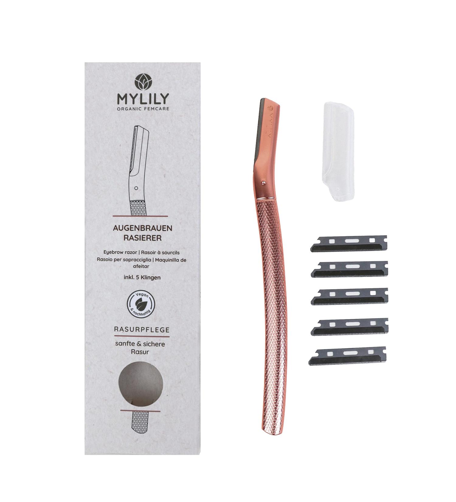 Mylily Eyebrow Razor Rose Gold | Women's Facial Razor & Dermaplaning Tool | Precision Eyebrow Knife for Flawless Skin - Buy Online on GoSupps.com