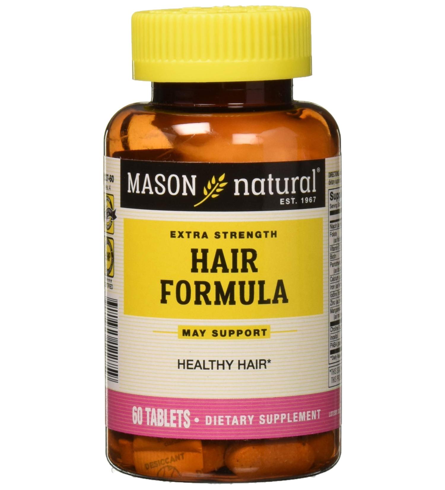 Buy Mason Natural Extra Strength Hair Formula - 60 Tablets for Healthy Hair Growth - Buy Online on GoSupps.com