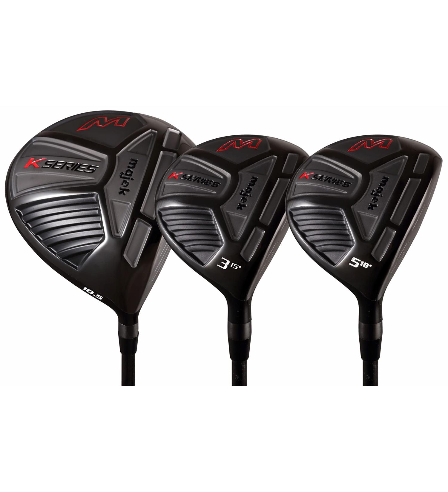 Senior Men's Majek K-Series High Launch 10.5 Driver & 3 5 Fairway Wood Set - Right Handed Senior Flex with Arthritic Grip - Buy Online on GoSupps.com