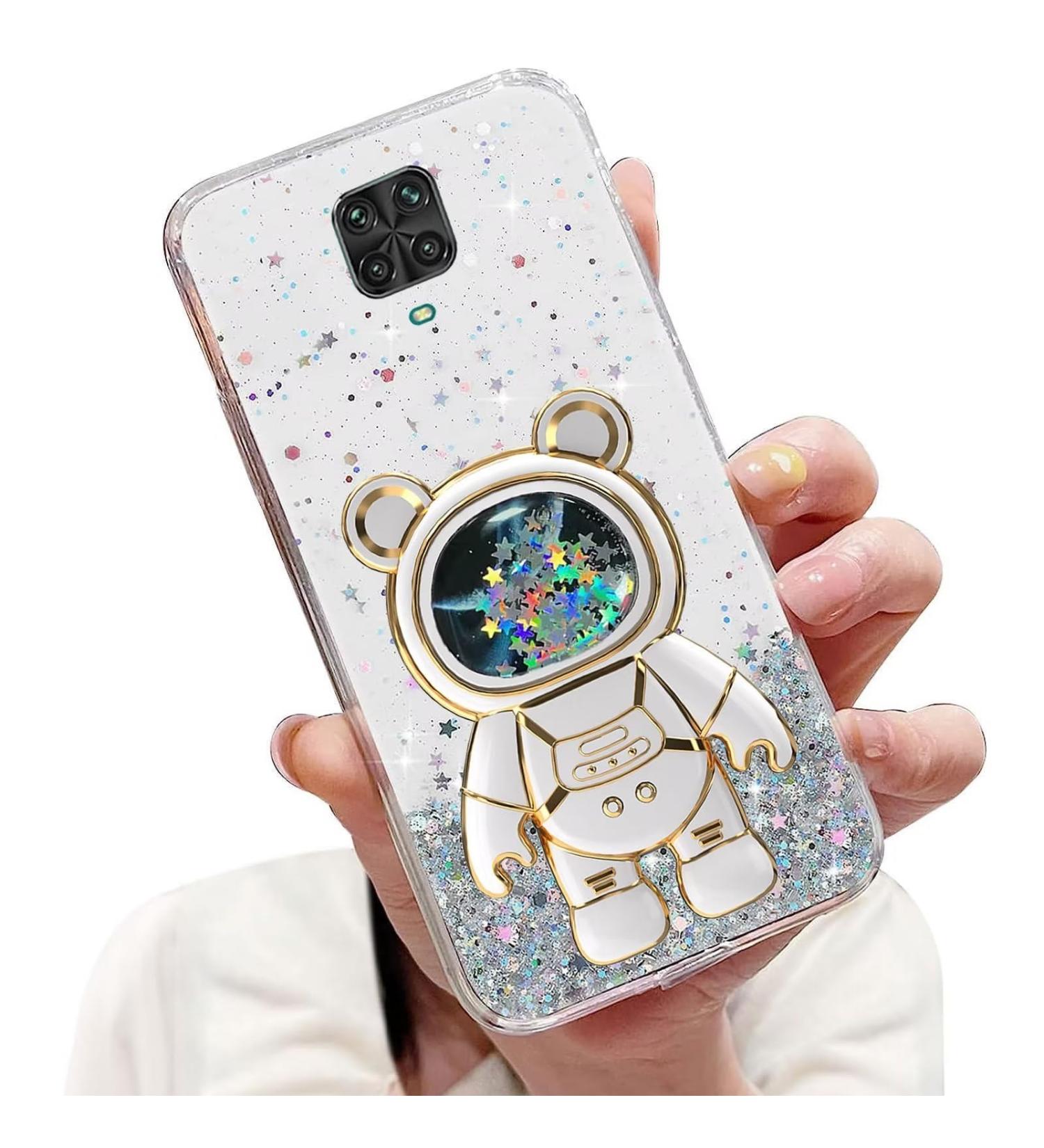Buy Tivenfezk Nadoli Cartoon Glitter Astronaut Case for Xiaomi Redmi Note 9 Pro - Soft Silicone Hidden Stand Stylish Bling Shell International Shipping Available - Buy Online on GoSupps.com