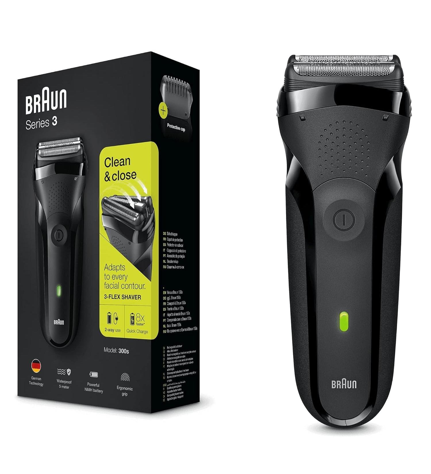 Braun Series 3 Electric Shaver For Men with Precision Trimmer - UK 2 Pin Plug - Black Razor - Buy Online on GoSupps.com