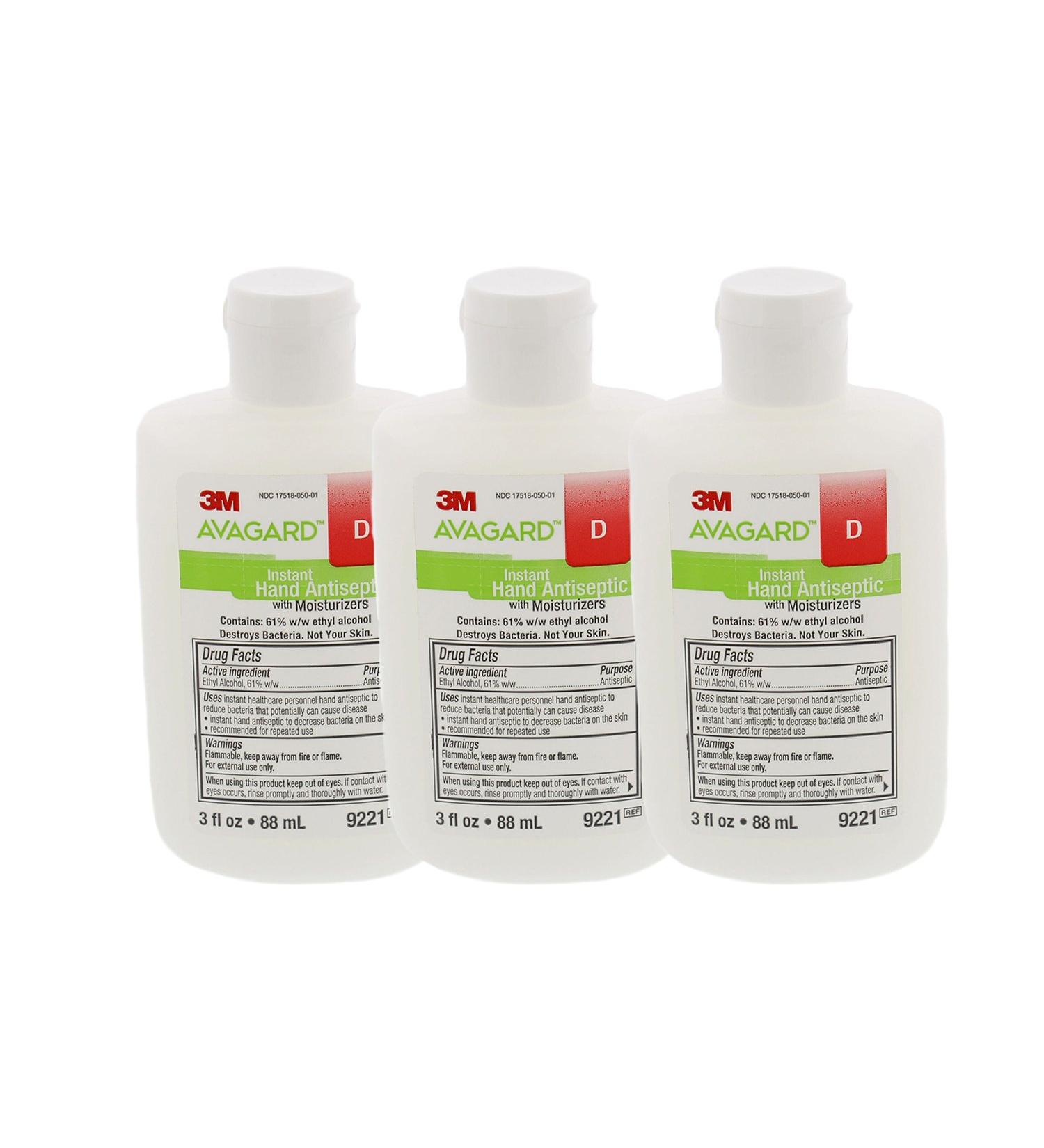 3M 9221 Avagard D Instant Hand Antiseptic with Moisturizers - Pack of 3 | Antibacterial Hand Gel - Buy Online on GoSupps.com