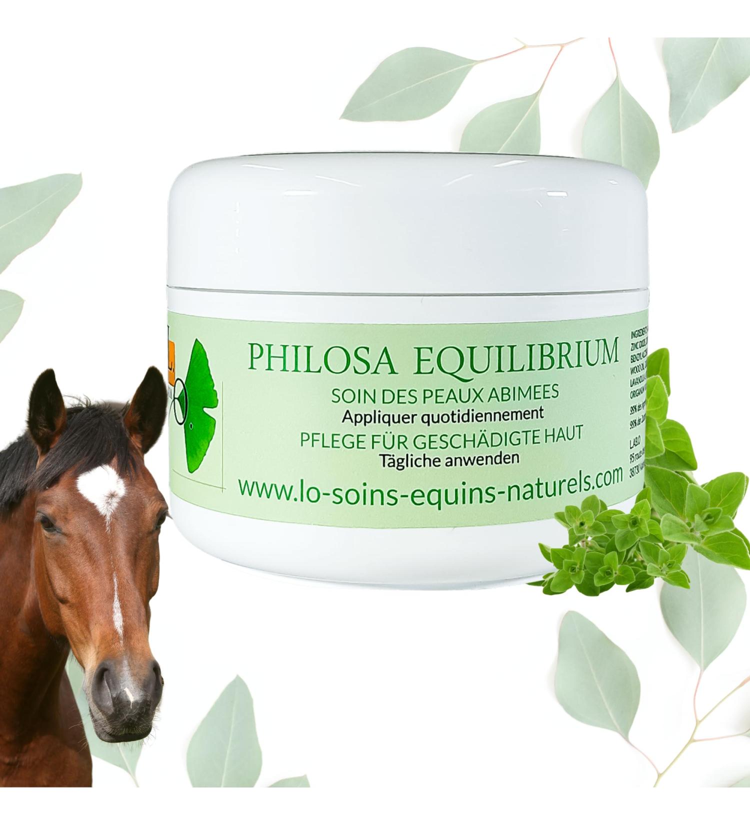Philosa Equilibrium - Care Natural balm for damaged skin (mud fever etc.) for horses - Plant-based Calendula T - Buy Online on GoSupps.com