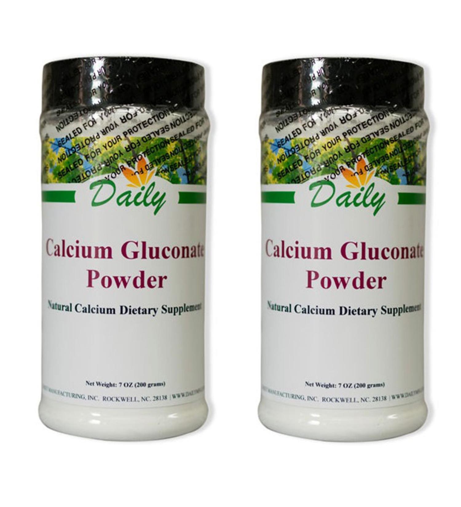 Daily Manufacturing Calcium Gluconate Powder 7 oz 200 Grams Natural Calcium Dietary Supplement (2)