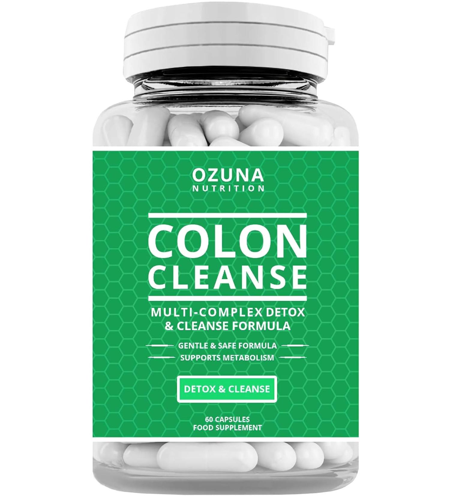OZUNA NUTRITION Natural Colon Cleanse Detox High Strength Multi Complex for Bowel Cleanse Constipation Relief and Reduced Bloating 60 Capsules - Buy Online on GoSupps.com