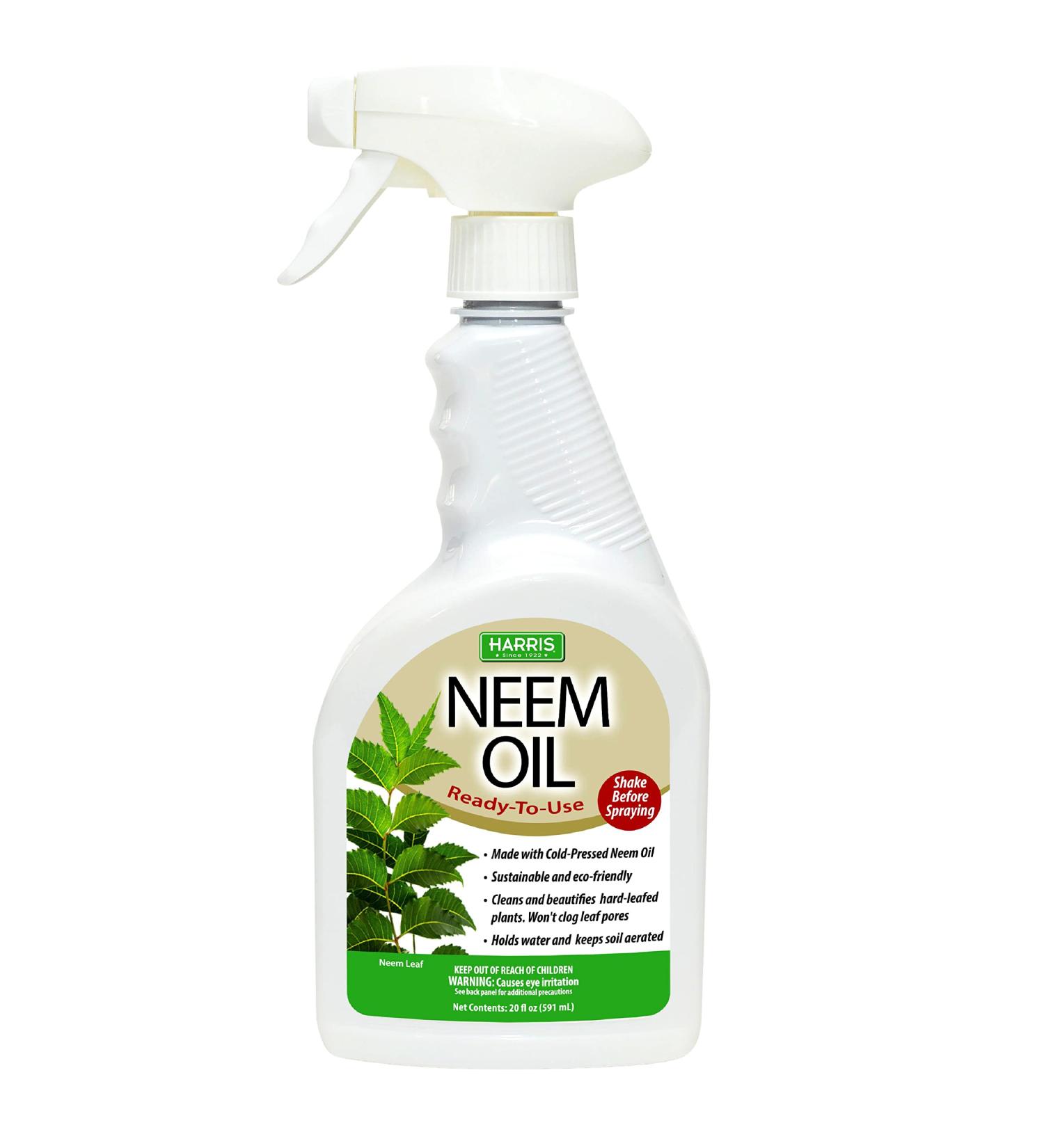 Harris Neem Oil Spray for Plants - Cold Pressed 20oz (Ready to Use) - Natural Pest Control Solution - Buy Online on GoSupps.com