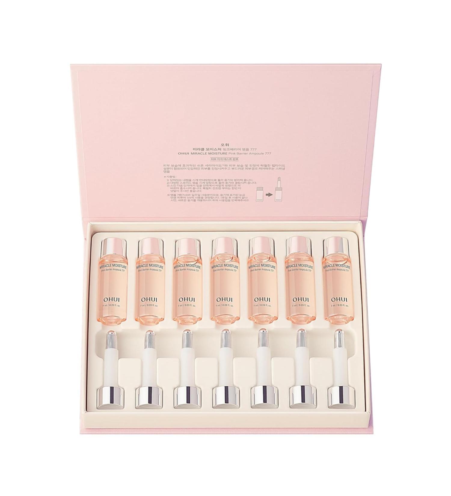 OHUI Miracle Moisture 777 Ampoules | Daily Facial Serum for Skin Glow | Soothing Korean Skincare with Ceramide Glycerin Peptide & Panthenol | International Shipping Available - Buy Online on GoSupps.com