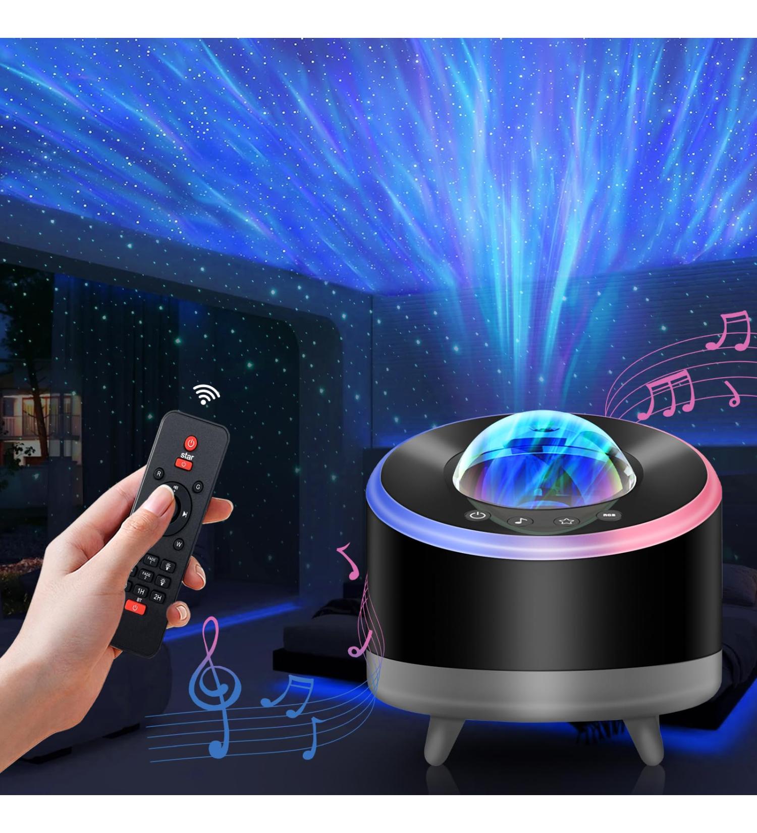 Mrooyi LED Starry Sky Projector with Bluetooth Speaker 3 in 1 Galaxy Projector for Kids & Adults | Remote Control 360 Rotating Aurora Light for Parties & Rooms Black - Buy Online on GoSupps.com