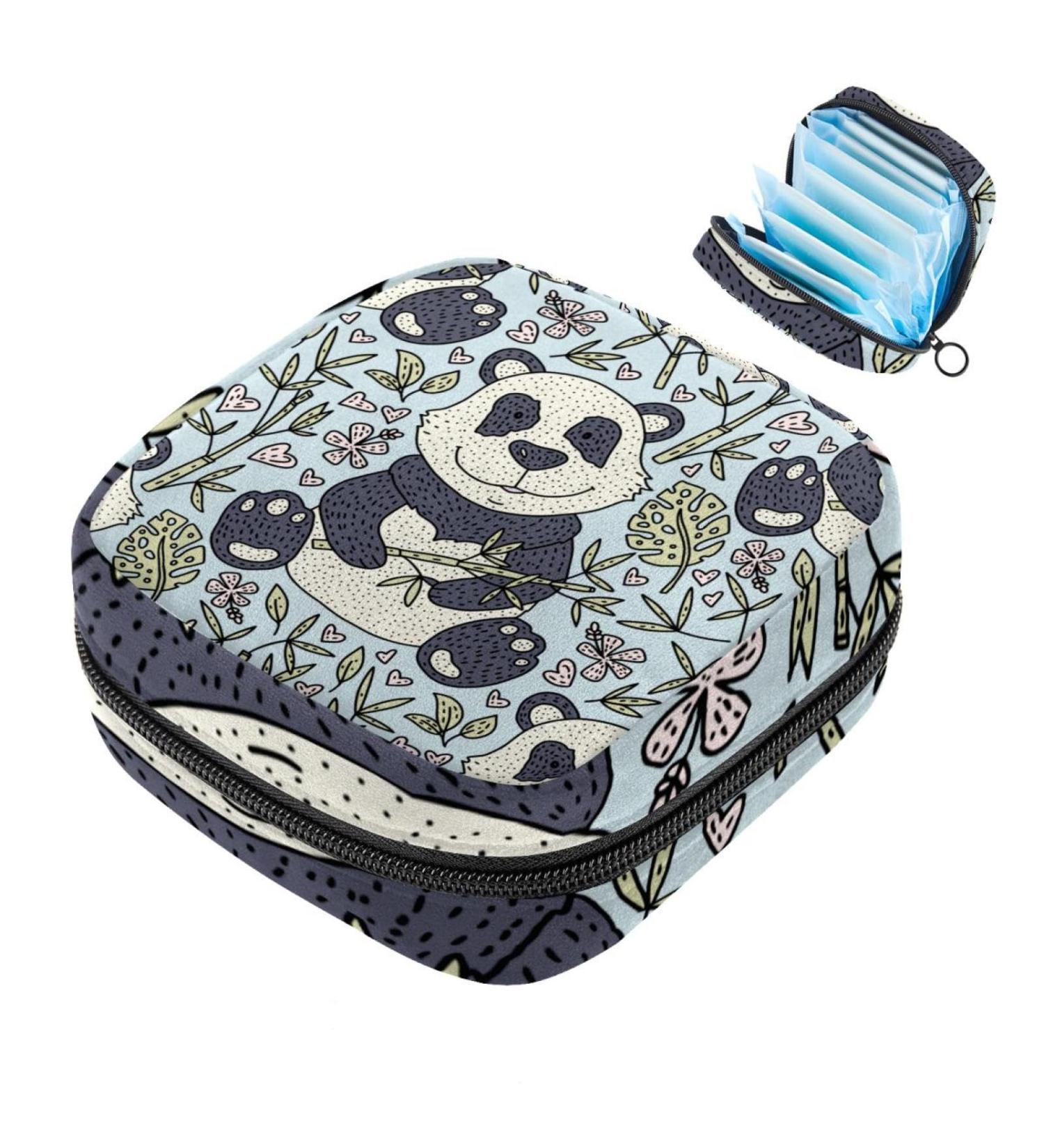 Cute Panda Storage Bags for Women's Bandages | Portable Menstrual & Tampon Holders | Multicolored | Perfect for School & Office - Buy Online on GoSupps.com