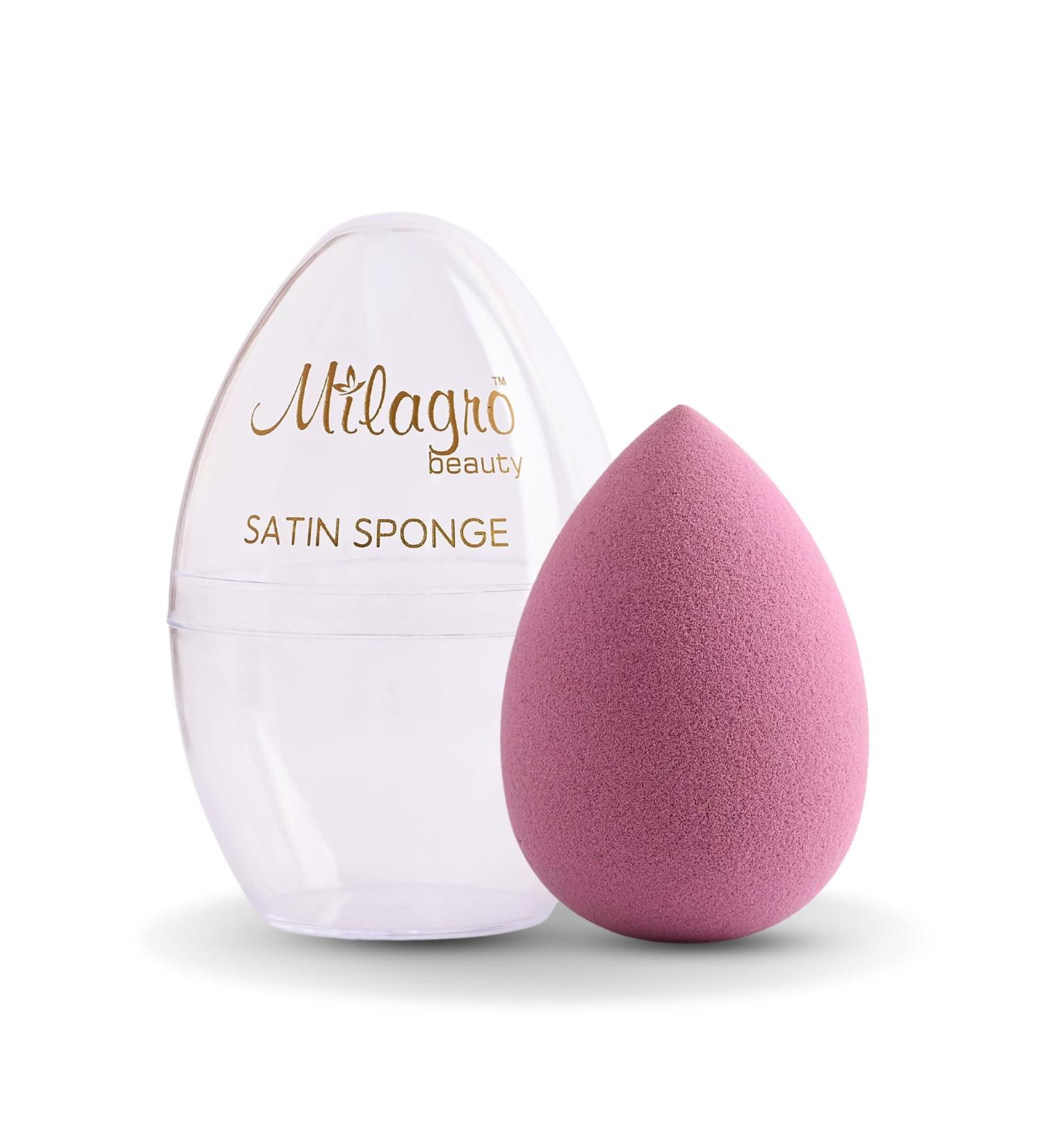 Buy Satin Purple Makeup Beauty Sponge Blender - Perfect for Foundations & Face Powder | International Shipping - Buy Online on GoSupps.com