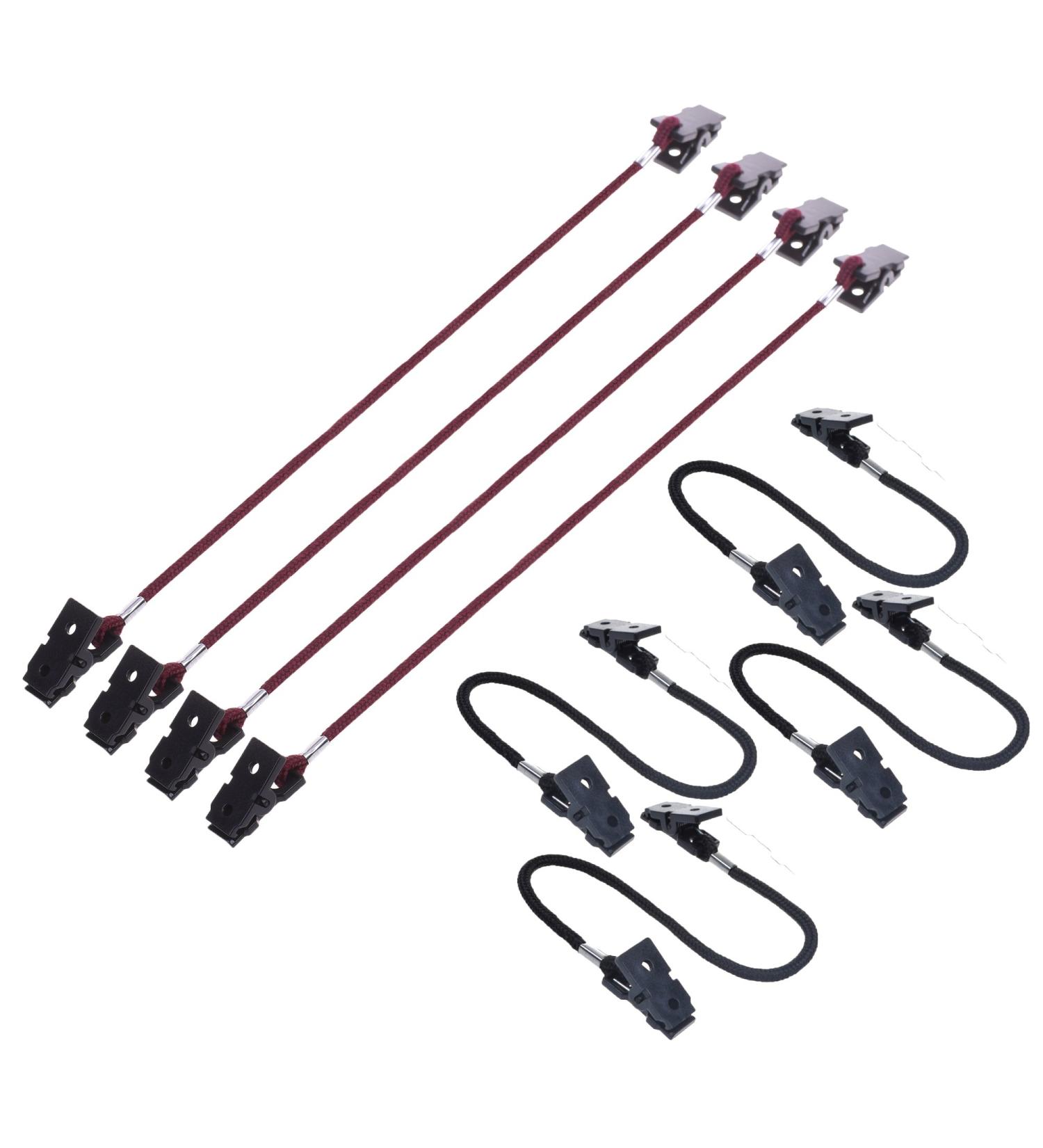 BCP 4pcs Black Color+ 4pcs Burgundy Color Hat Clip/Cap Retainer for Fishing,Outdoor