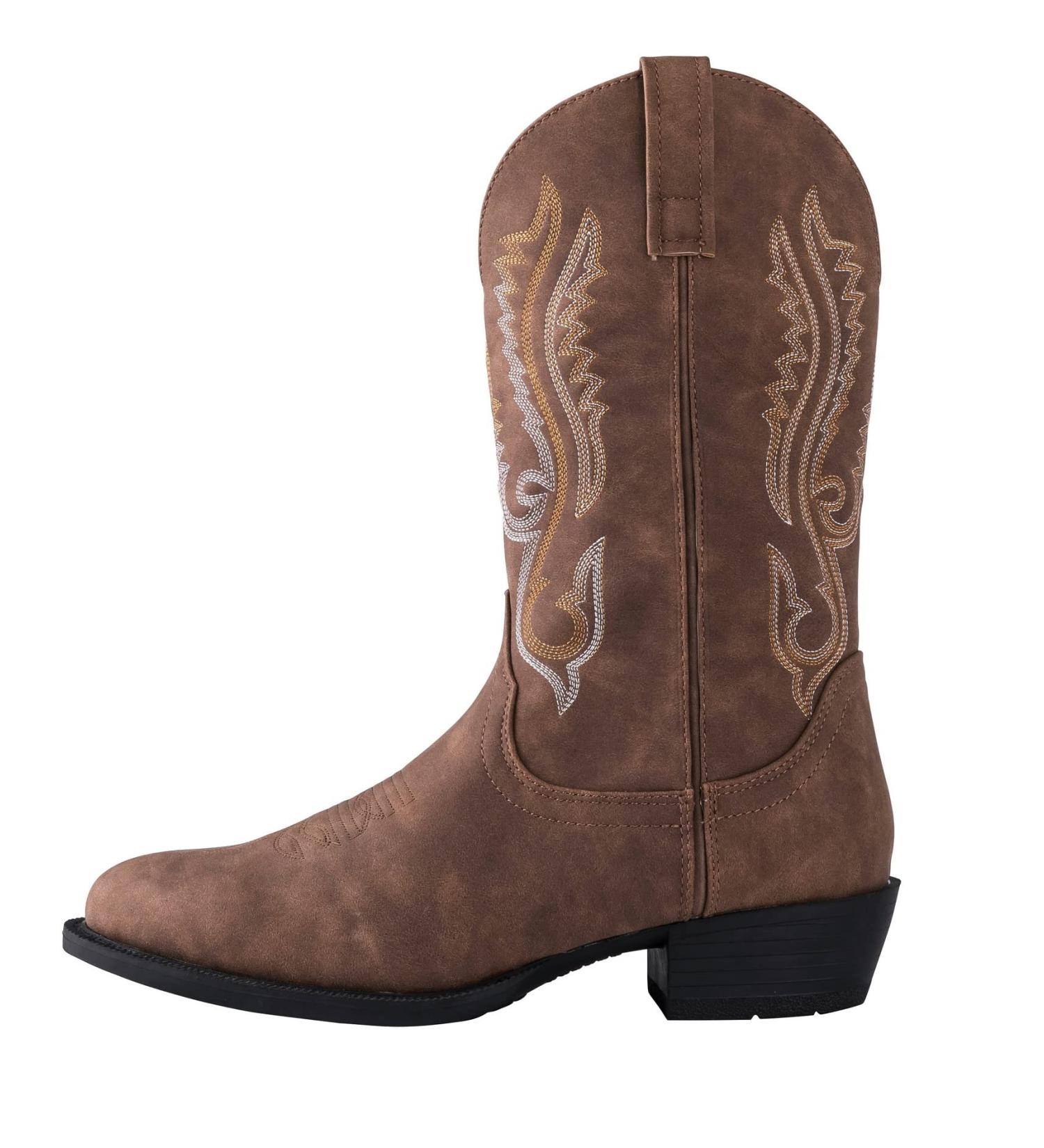 Canyon Trails Men's Classic Embroidered Western Cowboy Boots 10 Brown - Buy Online on GoSupps.com