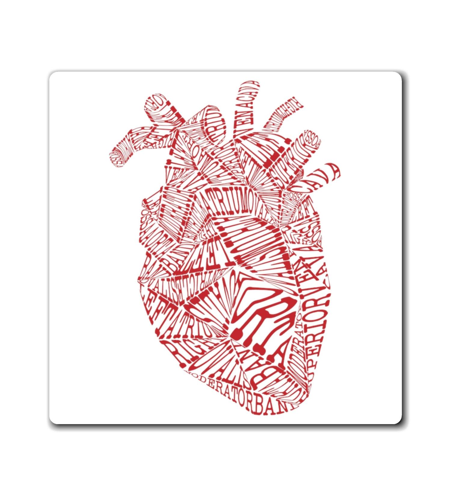 Anatomical Heart Funny Nurse T-Shirt | Nurse Appreciation | Nurse Shirts | Registered Nurse Graduation Gift | Doctor Gift Magnets 3" 3" - Buy Online on GoSupps.com