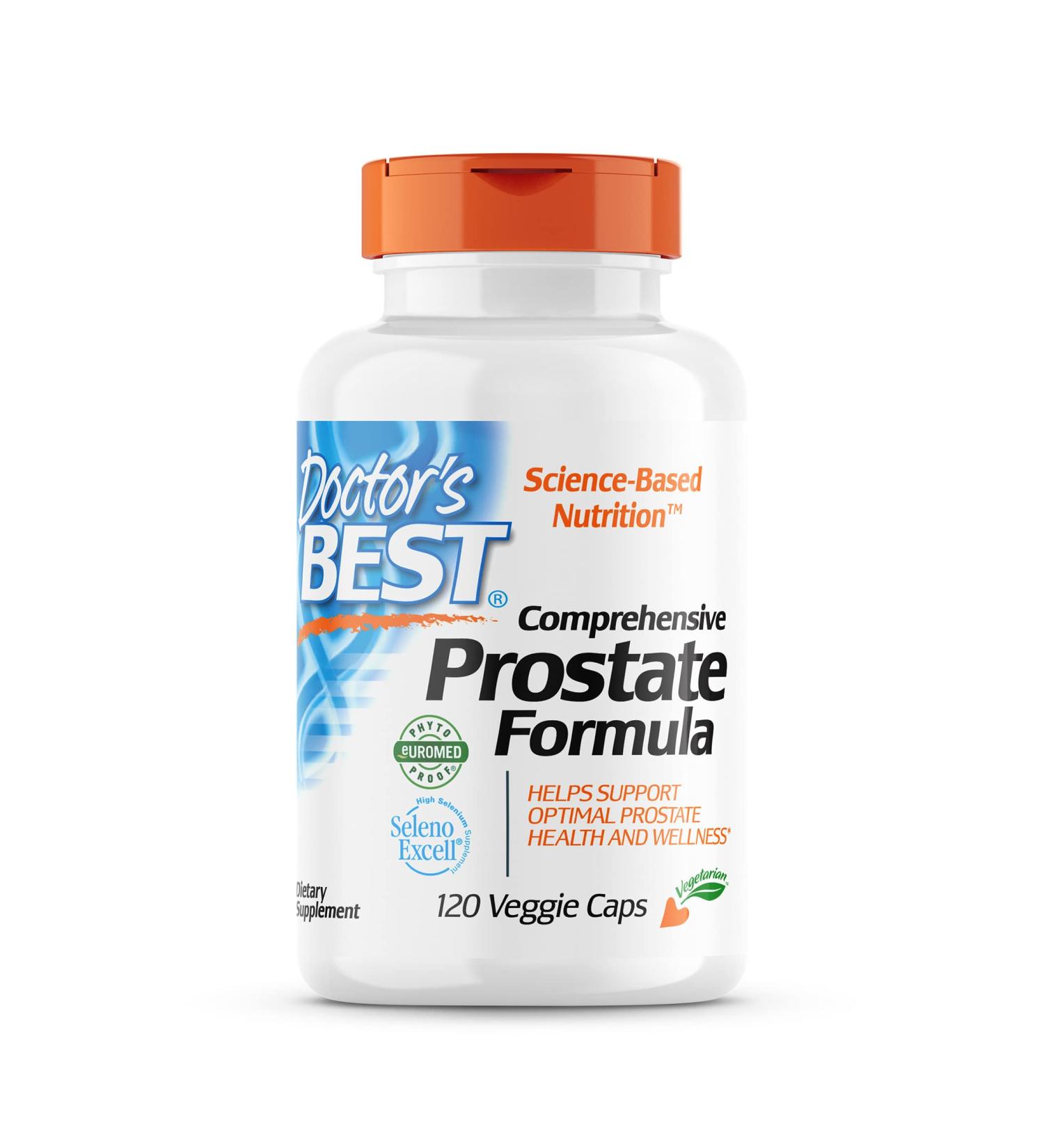 Doctor's Best Prostate Formula 120ct - Saw Palmetto, Pygeum, Nettle Root, CardioAid & SelenoExcell for Prostate & Urinary Health - Buy Online on GoSupps.com