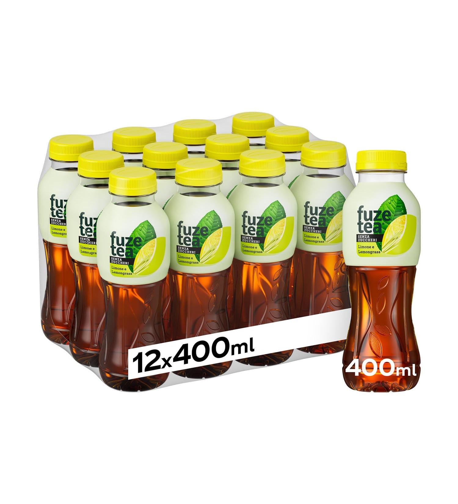  Fuze FuzeTea Lemon and Lemongrass Sugar-Free - 12 x 400ml bottles iced lemon tea with a hint of lemongrass sugar-free in a 100% recyclable PET bottle non-alcoholic beverage - Buy Online on GoSupps.com