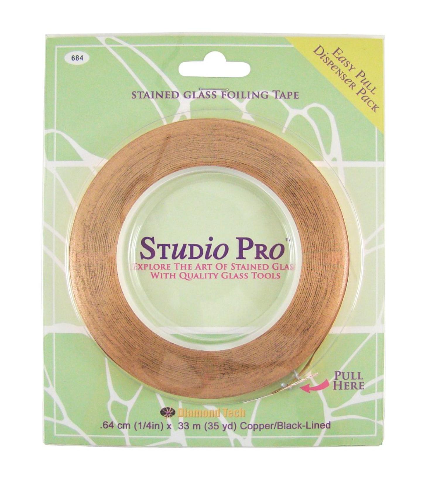 Studio Pro 7/32-Inch Black Lined Copper Foil