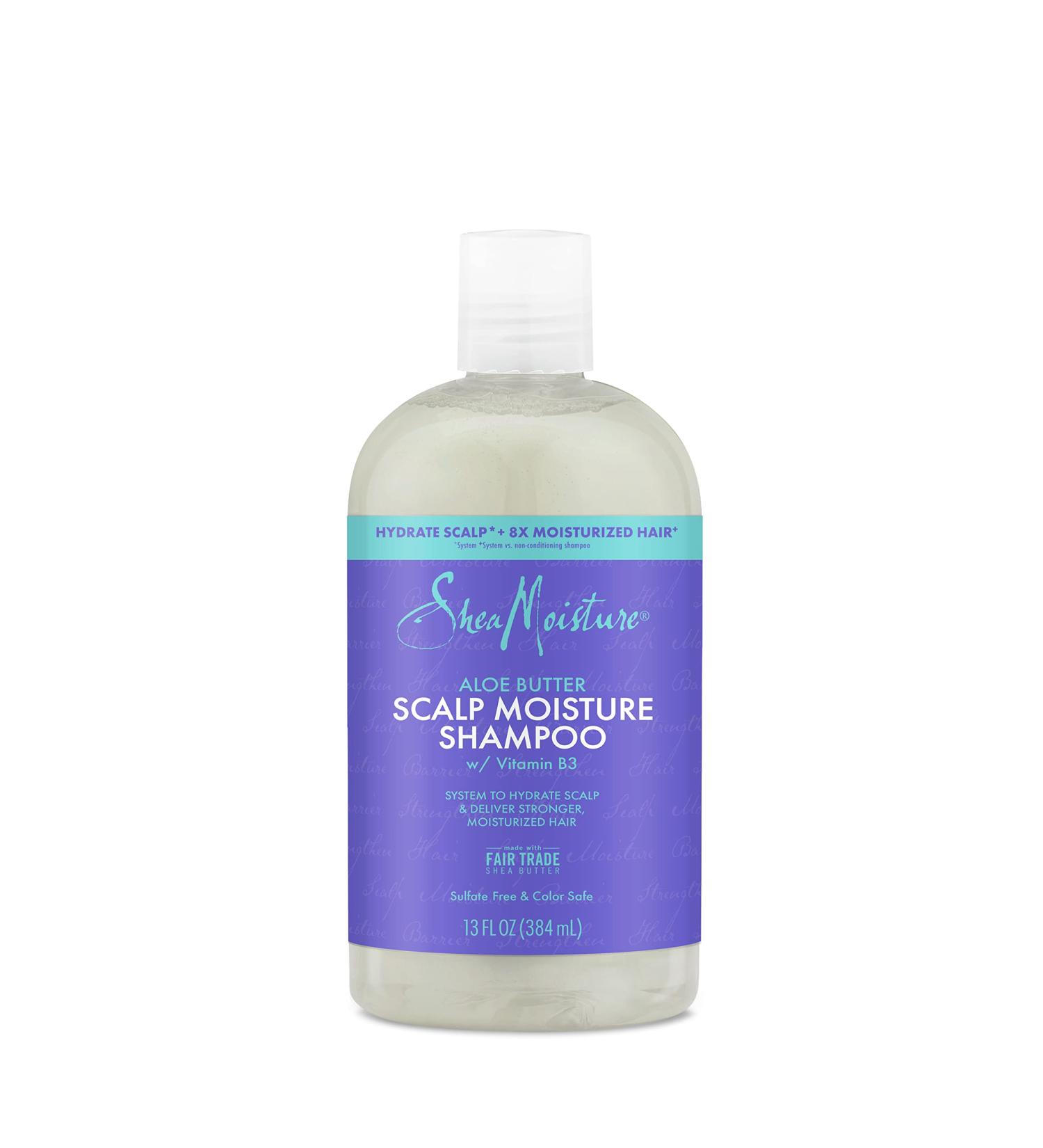 SheaMoisture Scalp Moisture Shampoo - Aloe Butter & Vitamin B3 - 13oz - Buy Online on GoSupps.com