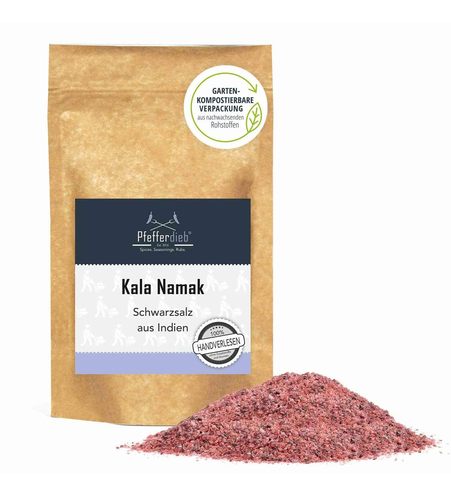 Original Kala Namak Rock Salt from India - Natural Gourmet Black Salt High Sulfur Content Fine 1kg - Pepper Thief  - Buy Online on GoSupps.com