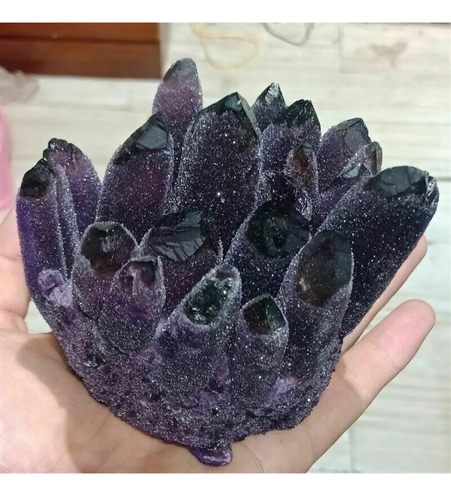 Natural Crystal Rough Amethyst Stone 350g 400g Wholesale Purple Amethyst Cluster QuartzEnergy 1PC - Buy Online on GoSupps.com