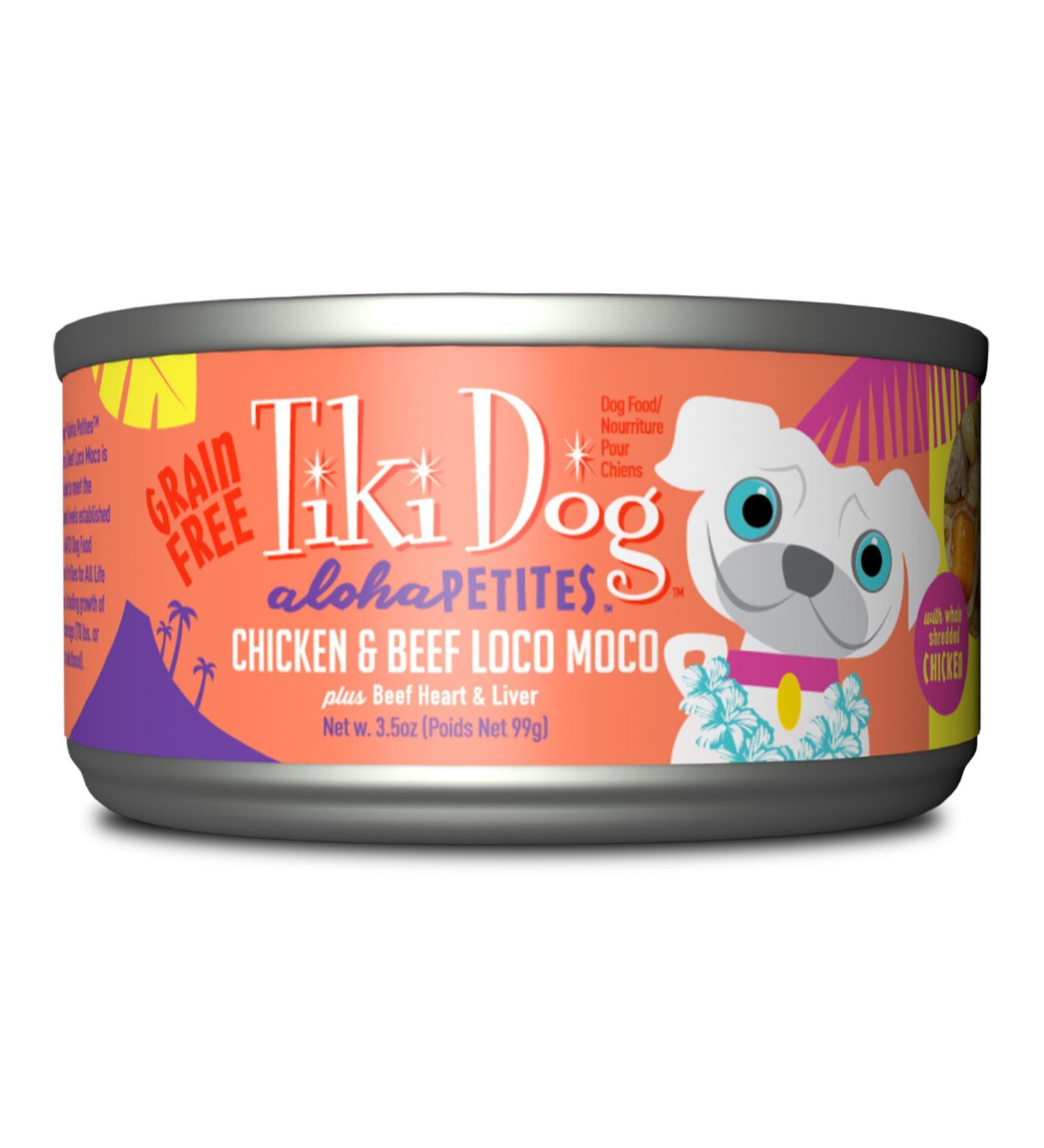 Tiki Dog Aloha Petites Chicken & Beef Loco Moco Wet Dog Food 3.5 oz. Case of 24 - Buy Online on GoSupps.com
