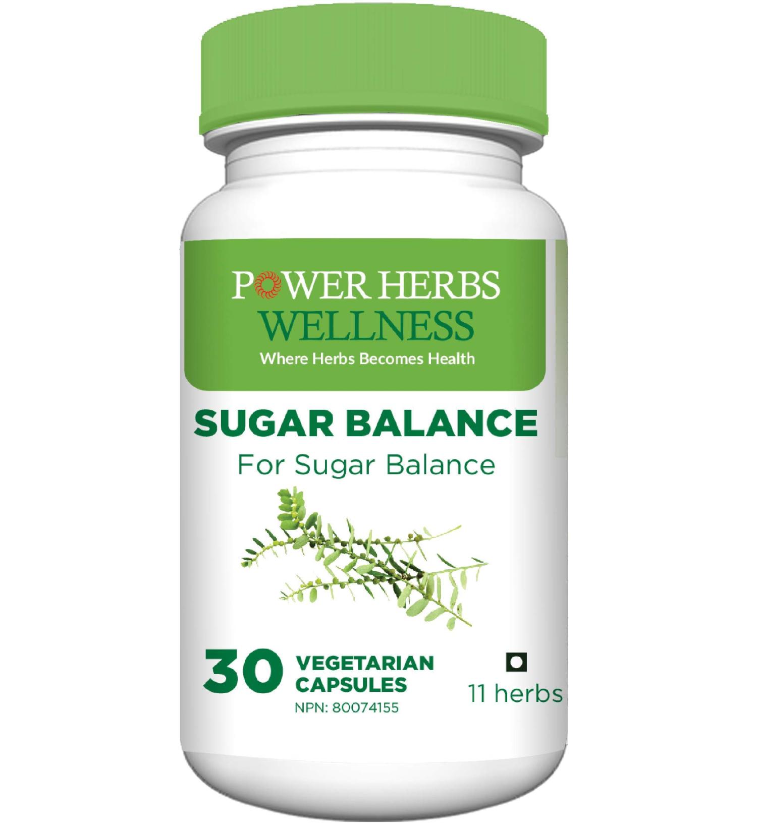 POWER HERBS WELLNESS SUGAR BALANCE TABLETS - 30 Capsules Contains 11 Herbs - Buy Online on GoSupps.com