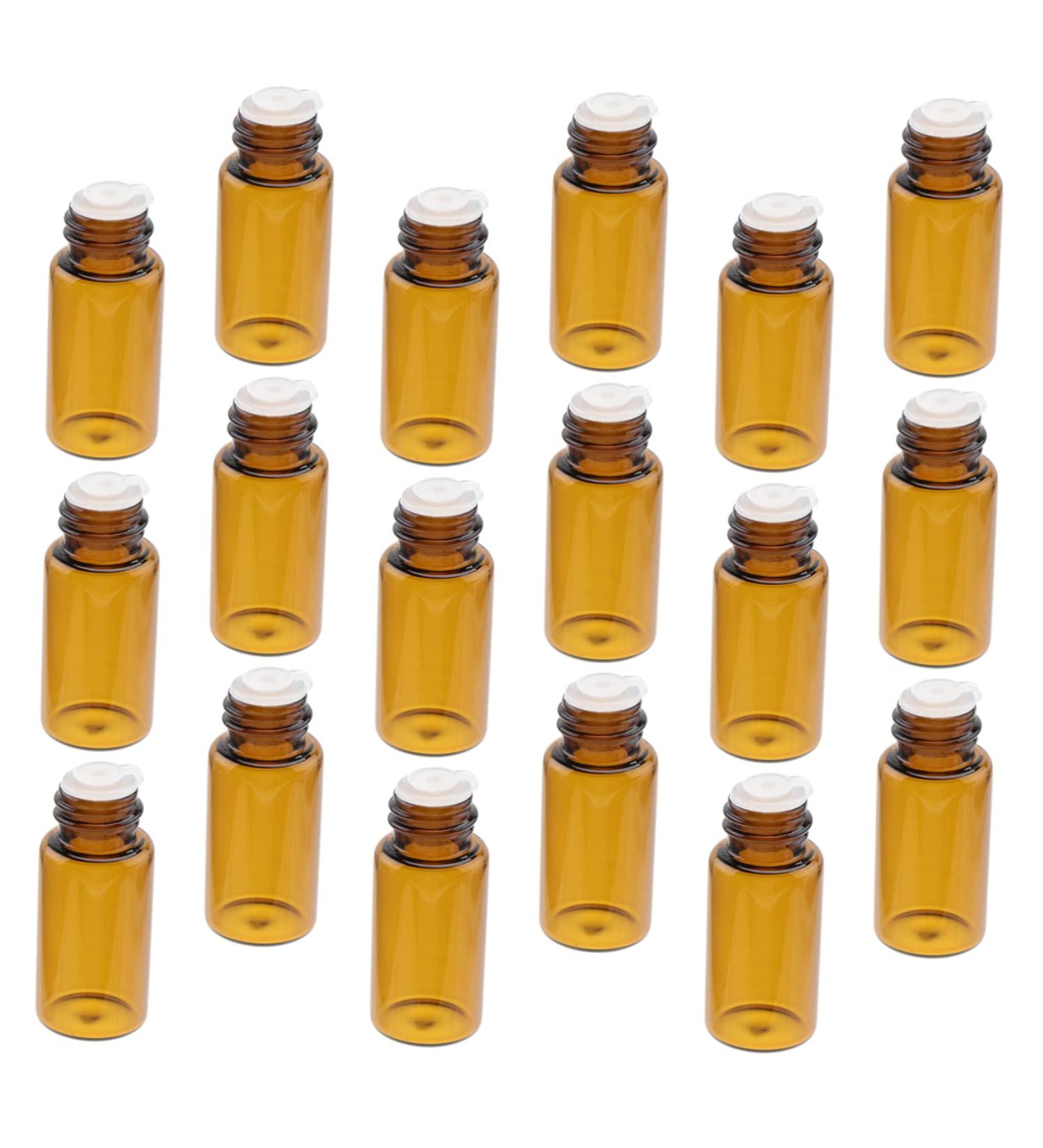 Ipetboom 18 PC Essential Oil Container Glass Containers Amber Glass Bottle Travel Cosmetic Containers Makeup Perfume Bottle Travel Liquid Container Small Glass Bottle Travel Containers Mini - Buy Online on GoSupps.com