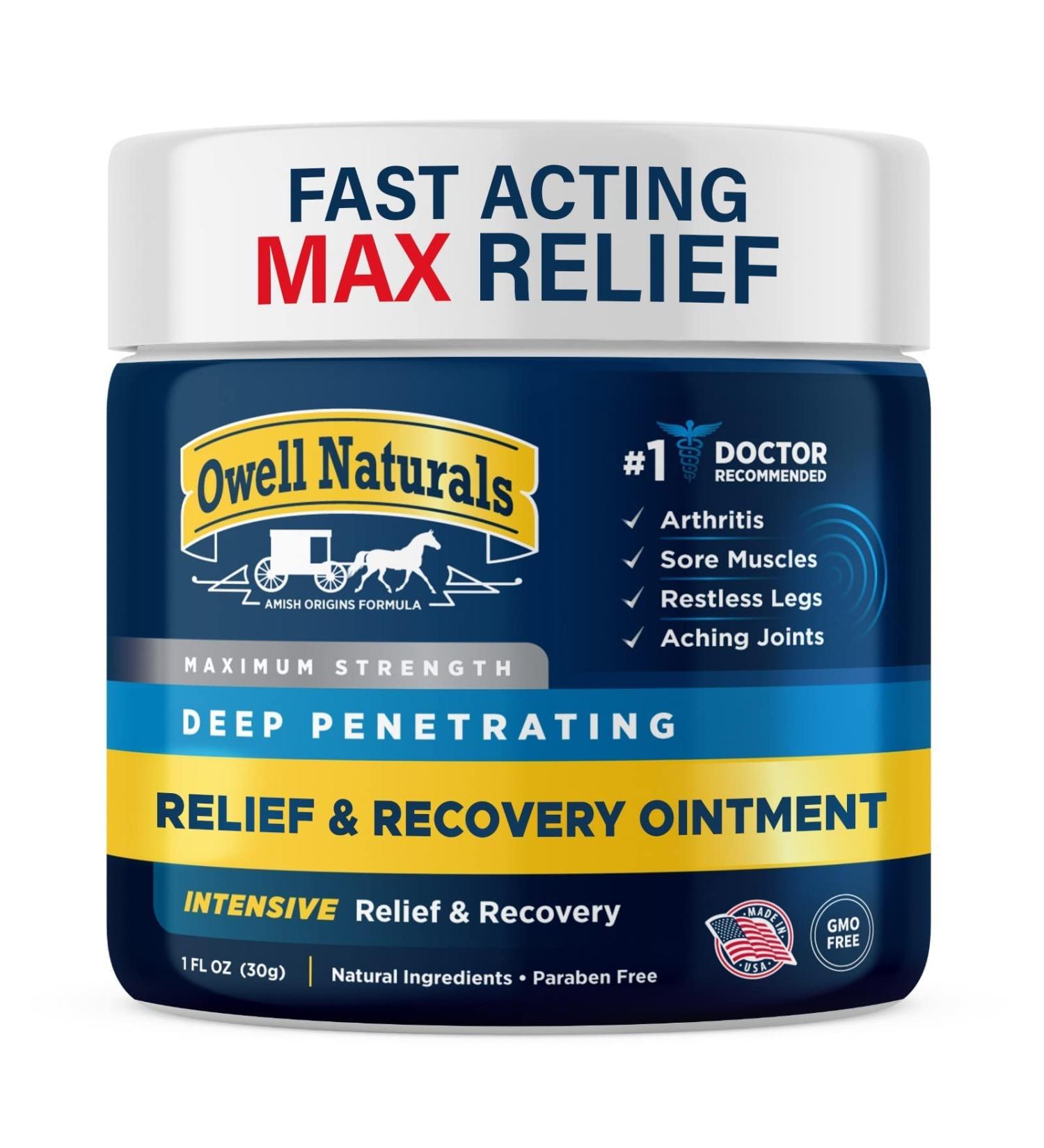 OWELL NATURALS Maximum Strength 1oz Cream for Aches, Neuropathy, and Joint/Muscle Pain Relief - Buy Online on GoSupps.com