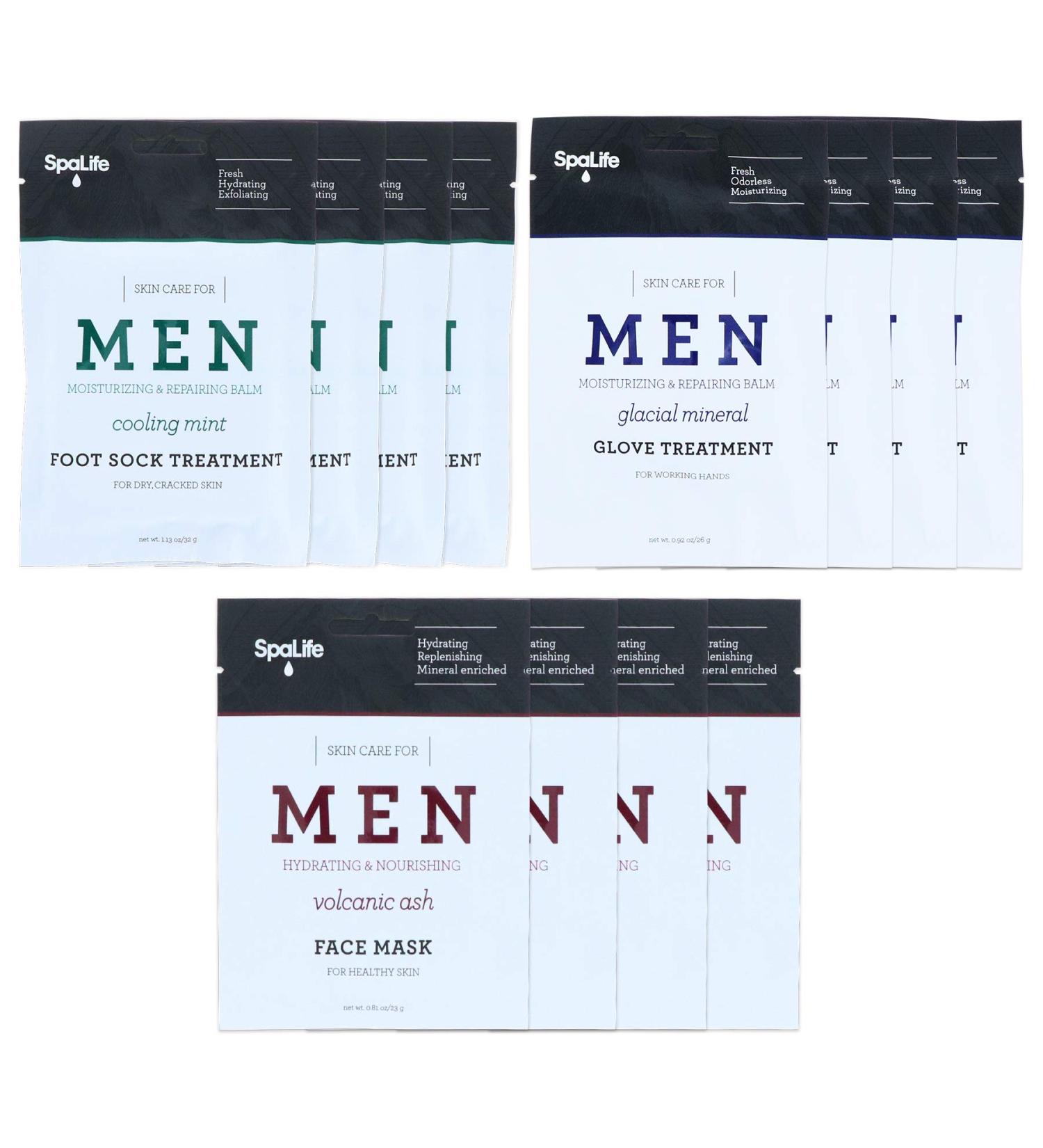 SpaLife Men's 12-Piece Hand, Foot, and Face Spa Set - Ultimate Grooming and Relaxation Experience - Buy Online on GoSupps.com