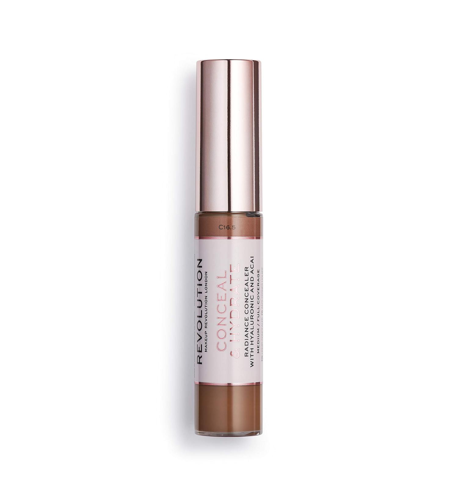 Makeup Revolution Conceal & Hydrate Concealer C16.5 - Hydrating Full Coverage Formula - Buy Online on GoSupps.com