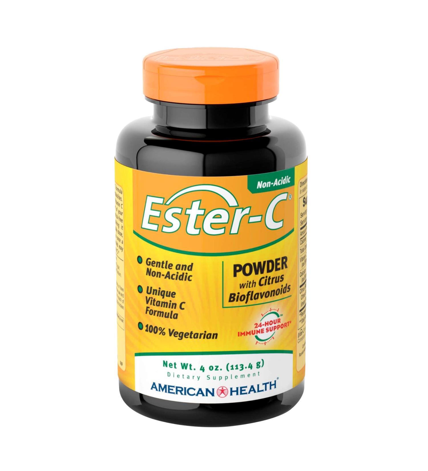 American Health Ester-C Powder 4 oz with Citrus Bioflavonoids - Immune Support Supplement - Buy Online on GoSupps.com