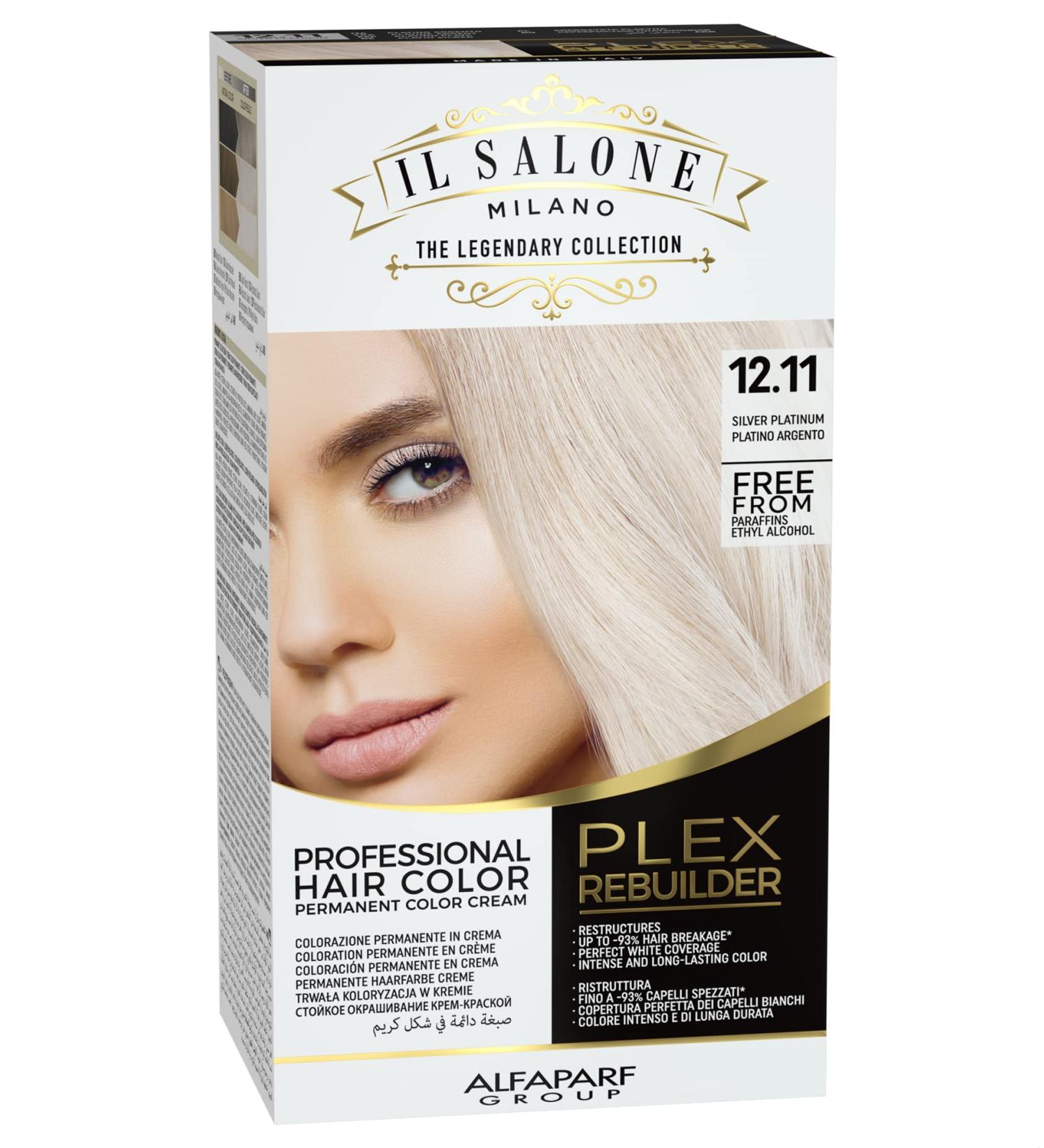 Il Salone Milano Plex Rebuilder Silver Platinum Hair Dye - Professional Salon Quality - Paraffin, Paraben, Ethyl Alcohol Free - Buy Online on GoSupps.com