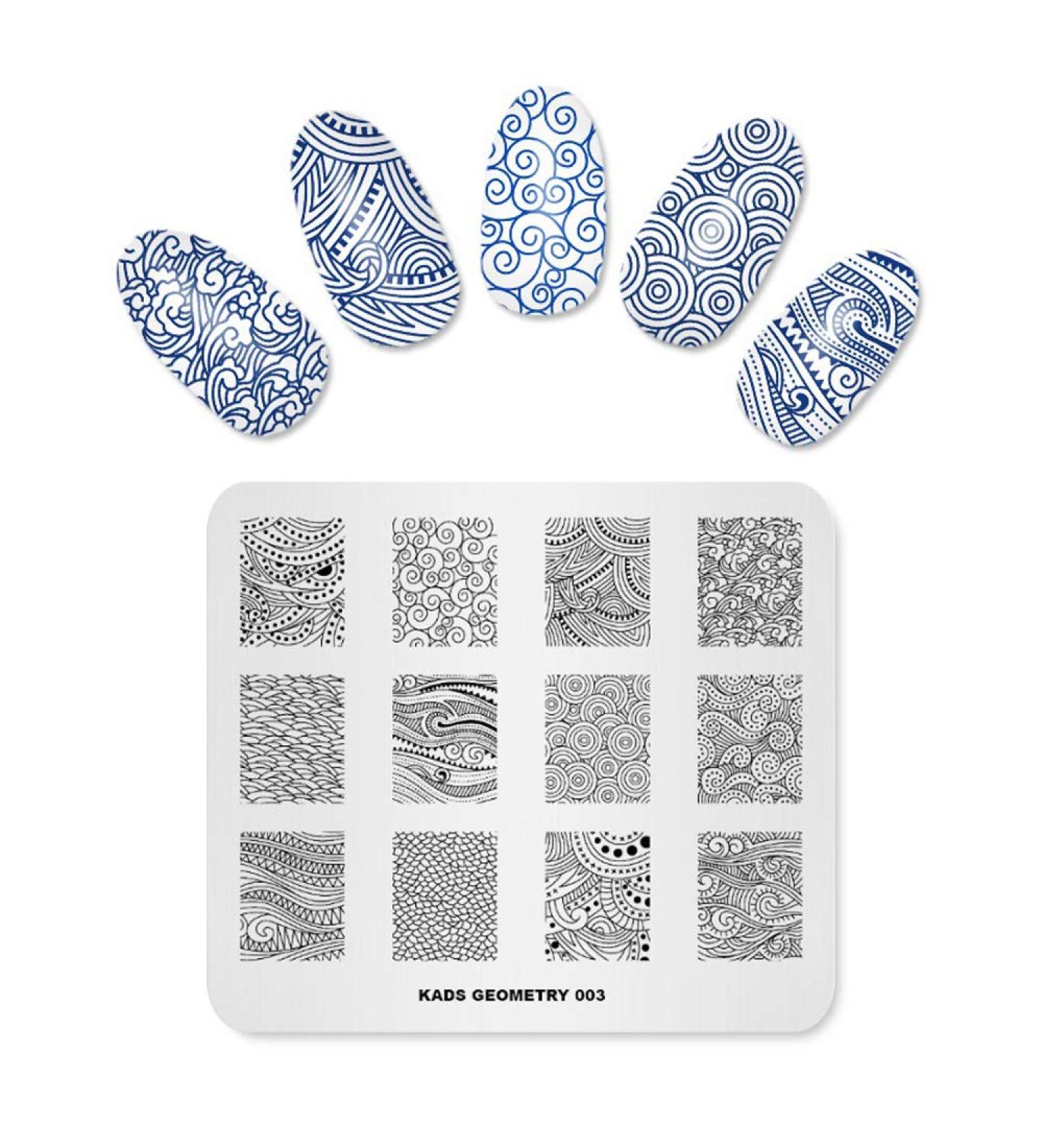 Alexnailart Christmas Nail Art Stamping Plate - Floral & Geometric Designs | Premium Nail Art Tools (GE003) - Buy Online on GoSupps.com