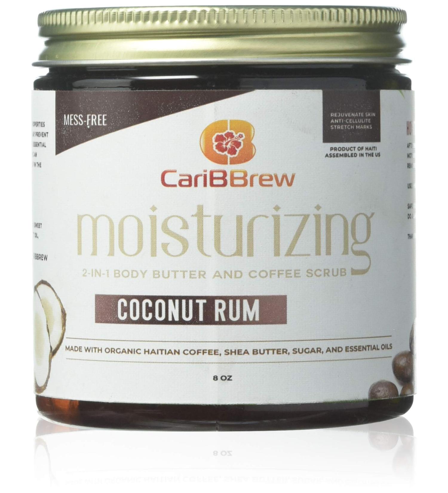 Coconut Coffee Scrub - Moisturizing Exfoliating Body Polish with Shea Butter | 8 oz Natural Sugar Scrub for Men & Women | International Shipping Available - Buy Online on GoSupps.com